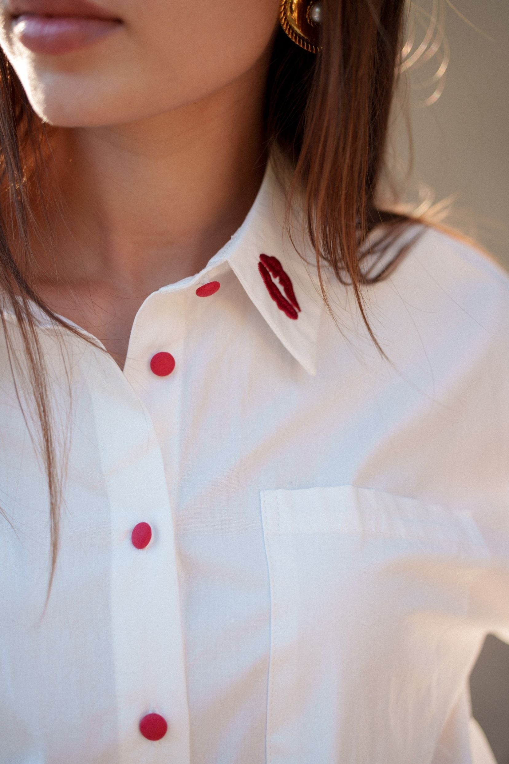 Maison Onado Cécilia chemise blanche brodée coton