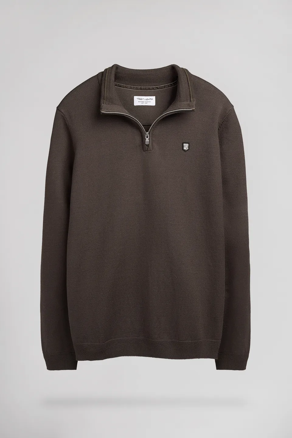 Teddy Smith P-Marty 2 pull col montant kaki homme