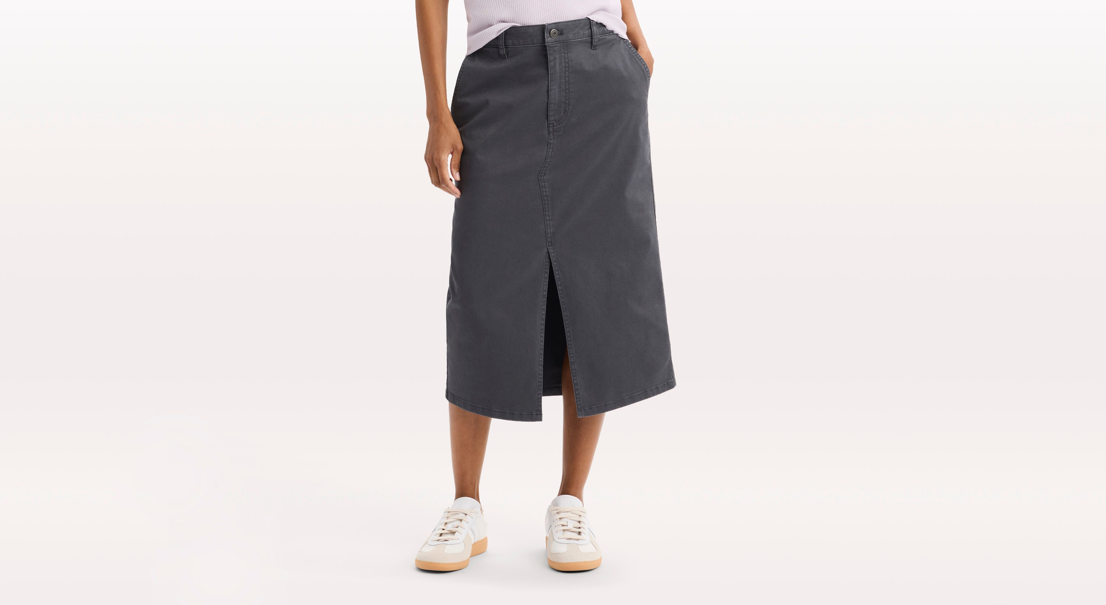 Dockers jupe chino femme classique bleu stretch