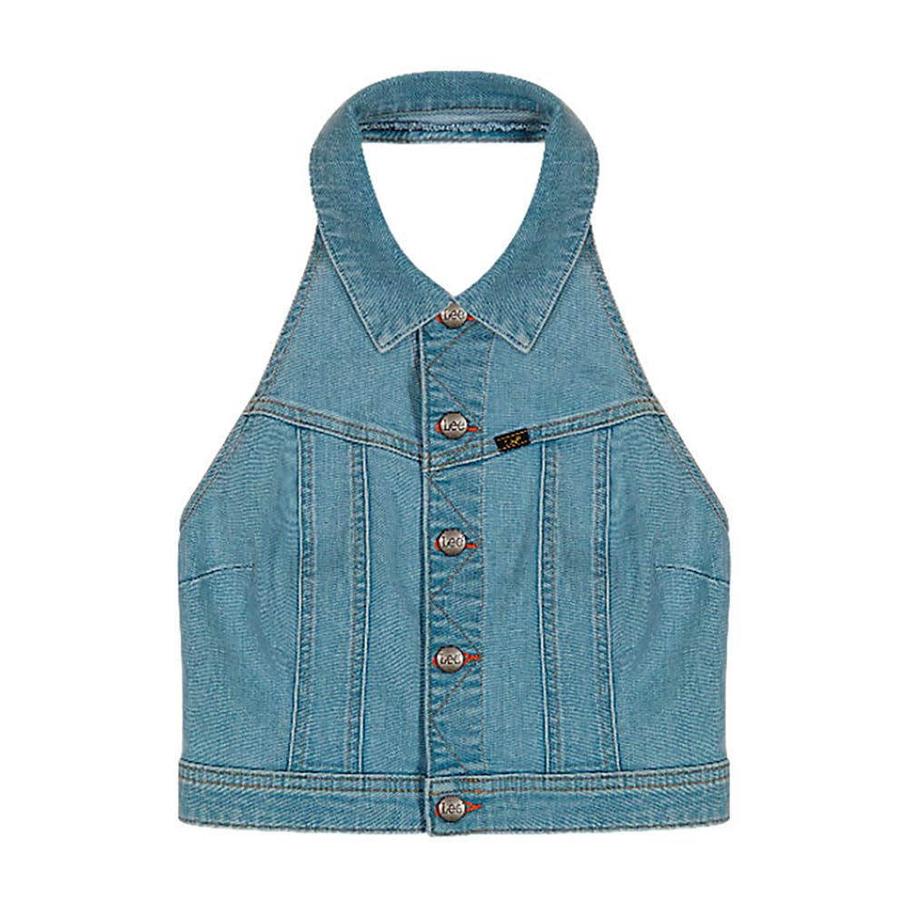 Lee Double Seamed Halter top femme bleu clair