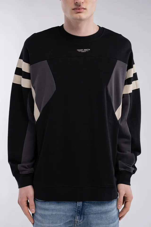 Teddy Smith S-Crimson RC sweat noir loose homme