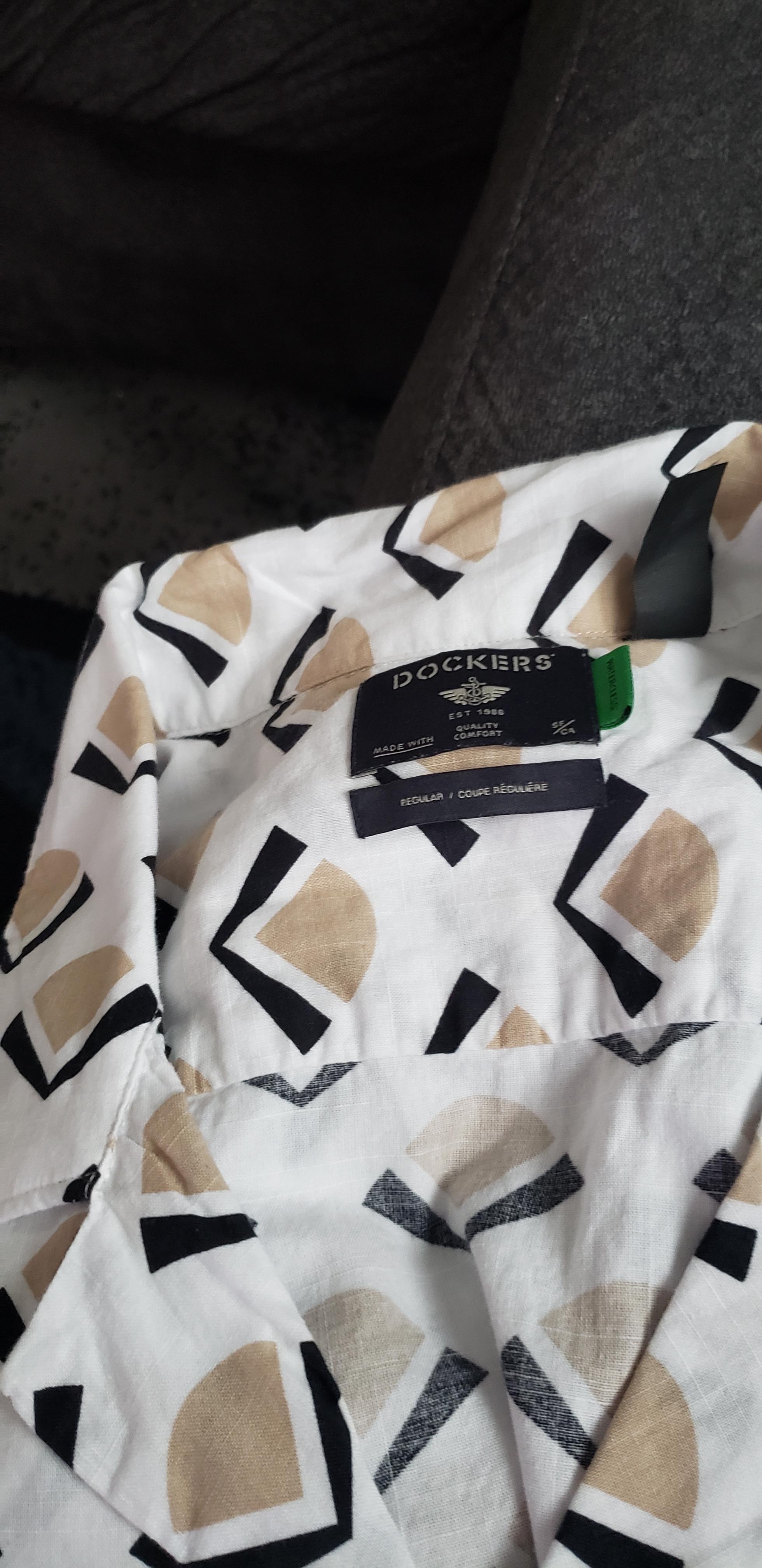 Dockers Camp Shirt chemise homme jaune Italian Straw lin