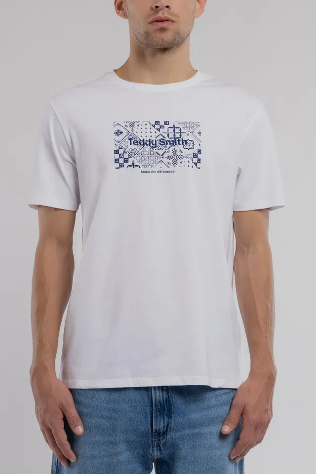 Teddy Smith T-Ares MC t-shirt homme blanc imprimé
