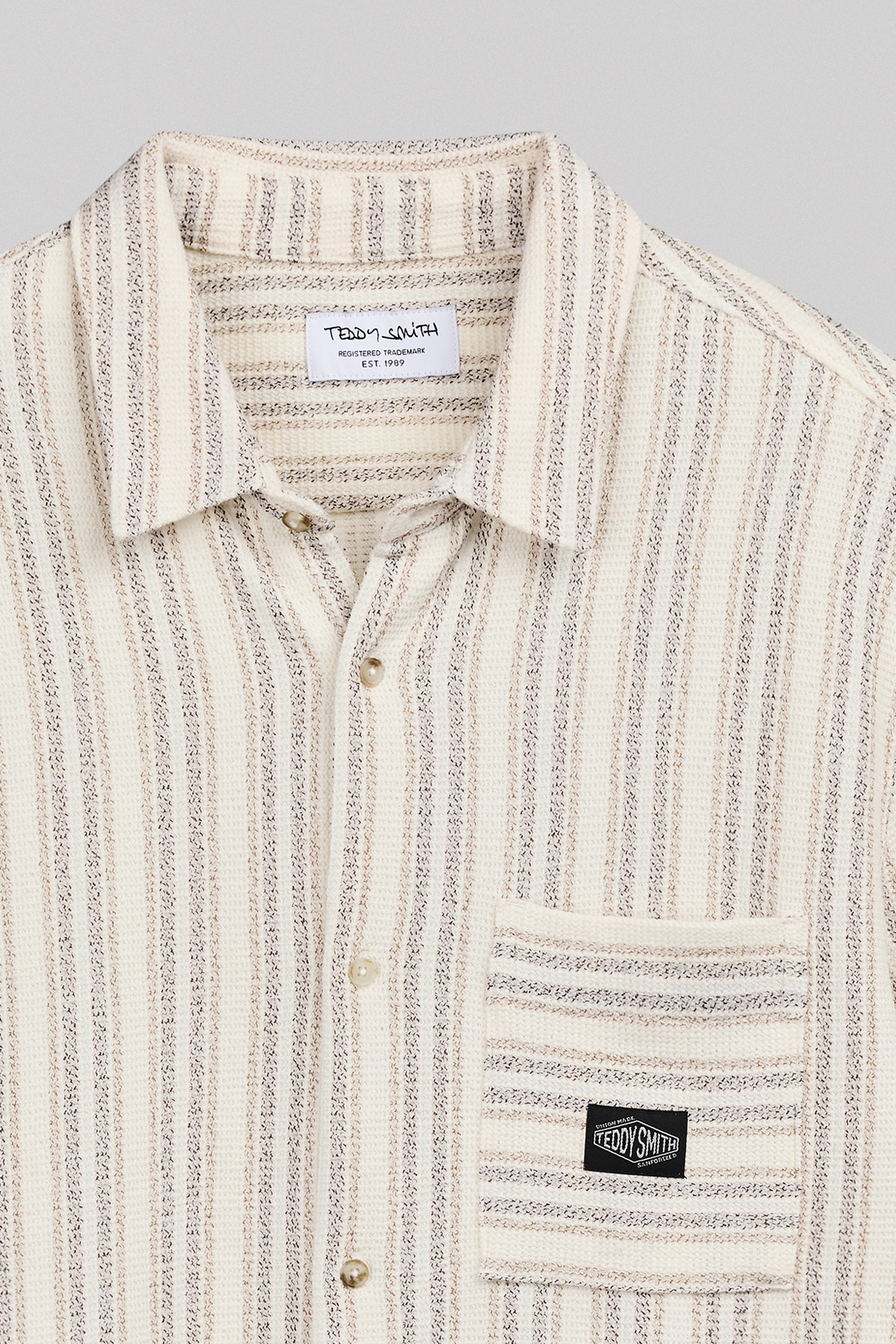 Teddy Smith C-Akuma MC chemise homme Middle White rayée
