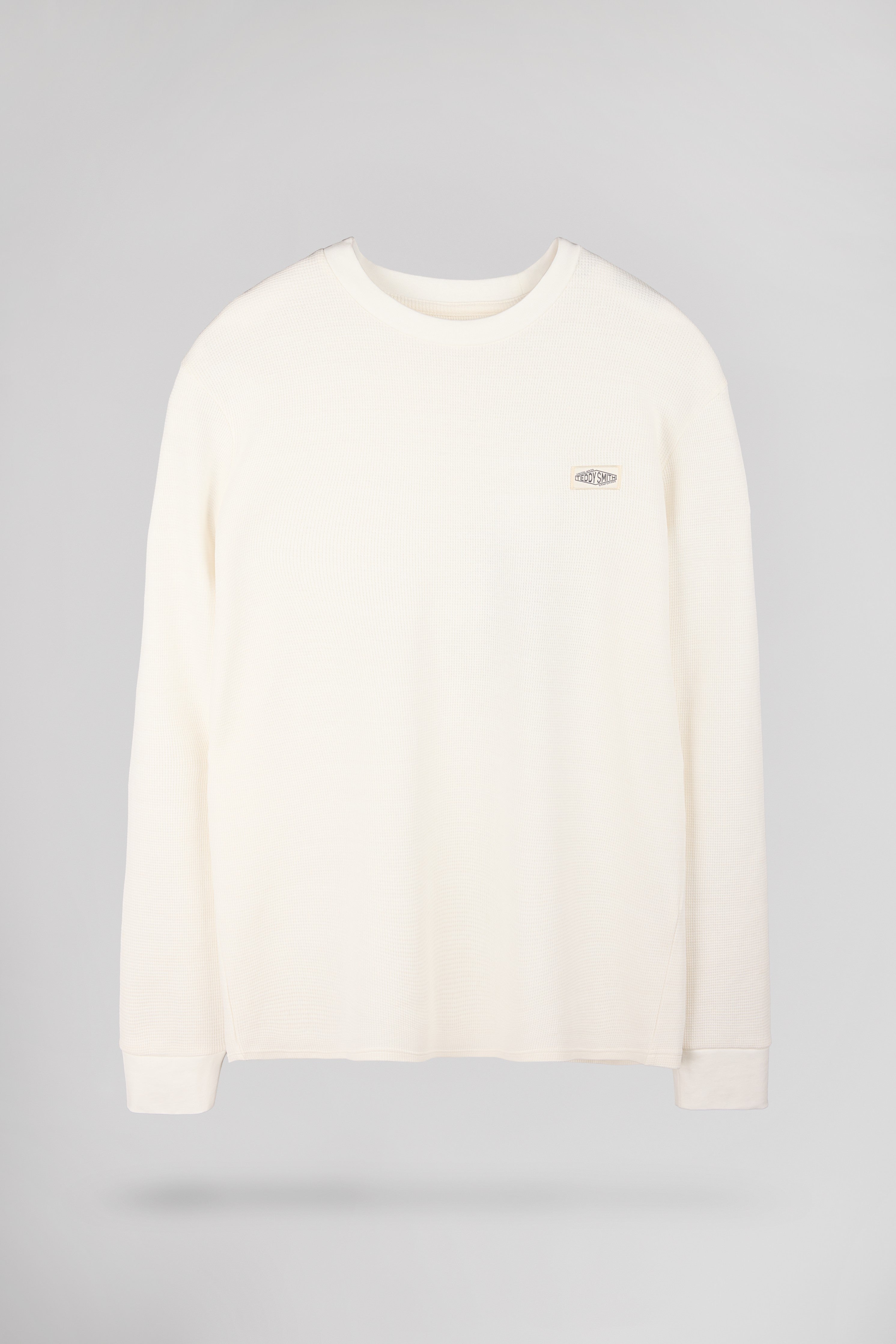 Teddy Smith T-Waffle ML t-shirt manches longues blanc gaufré