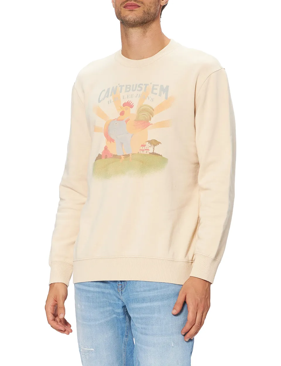 Lee Can't Bust'em Sweat homme beige coton