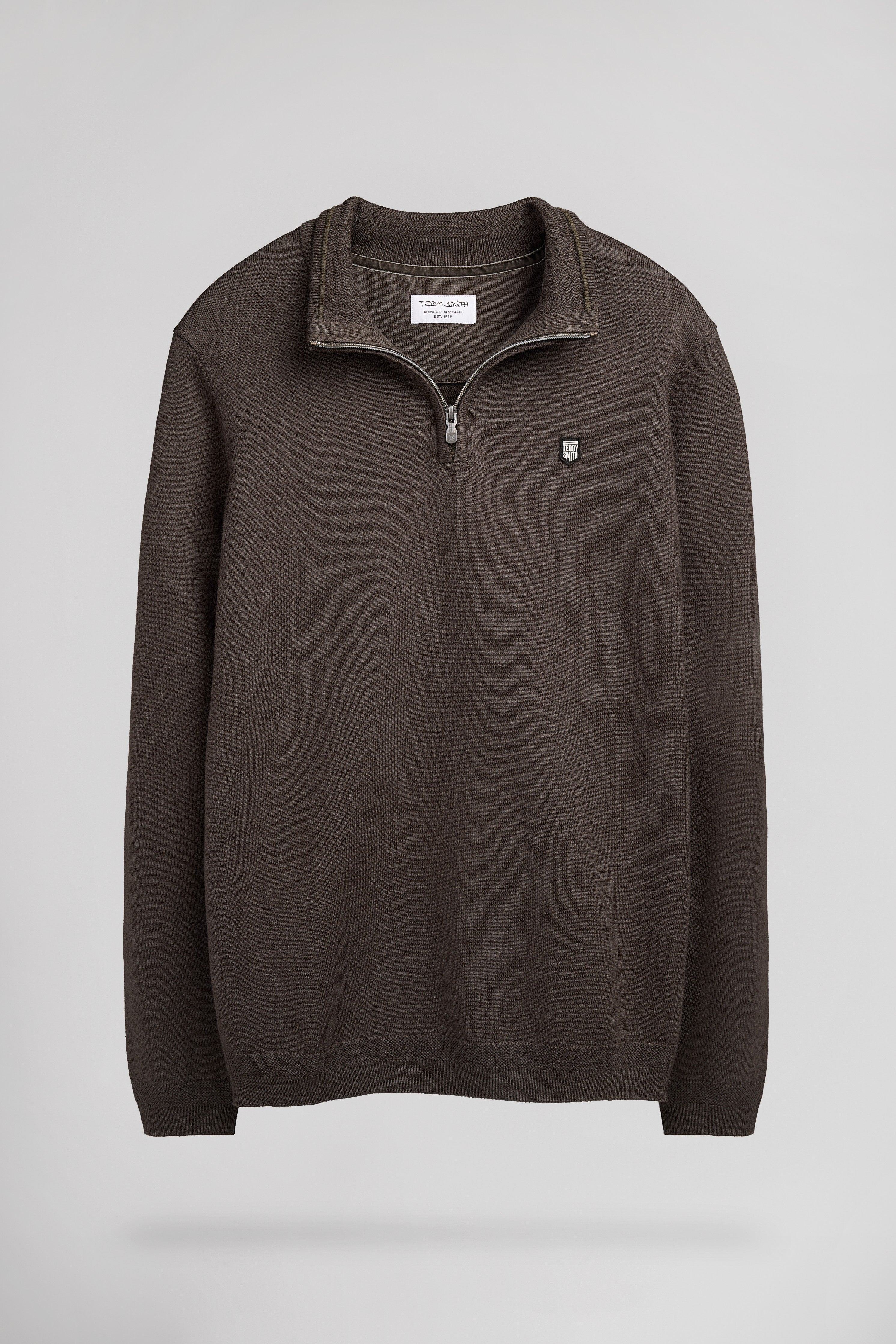 Teddy Smith P-Marty 2 pull col montant kaki homme