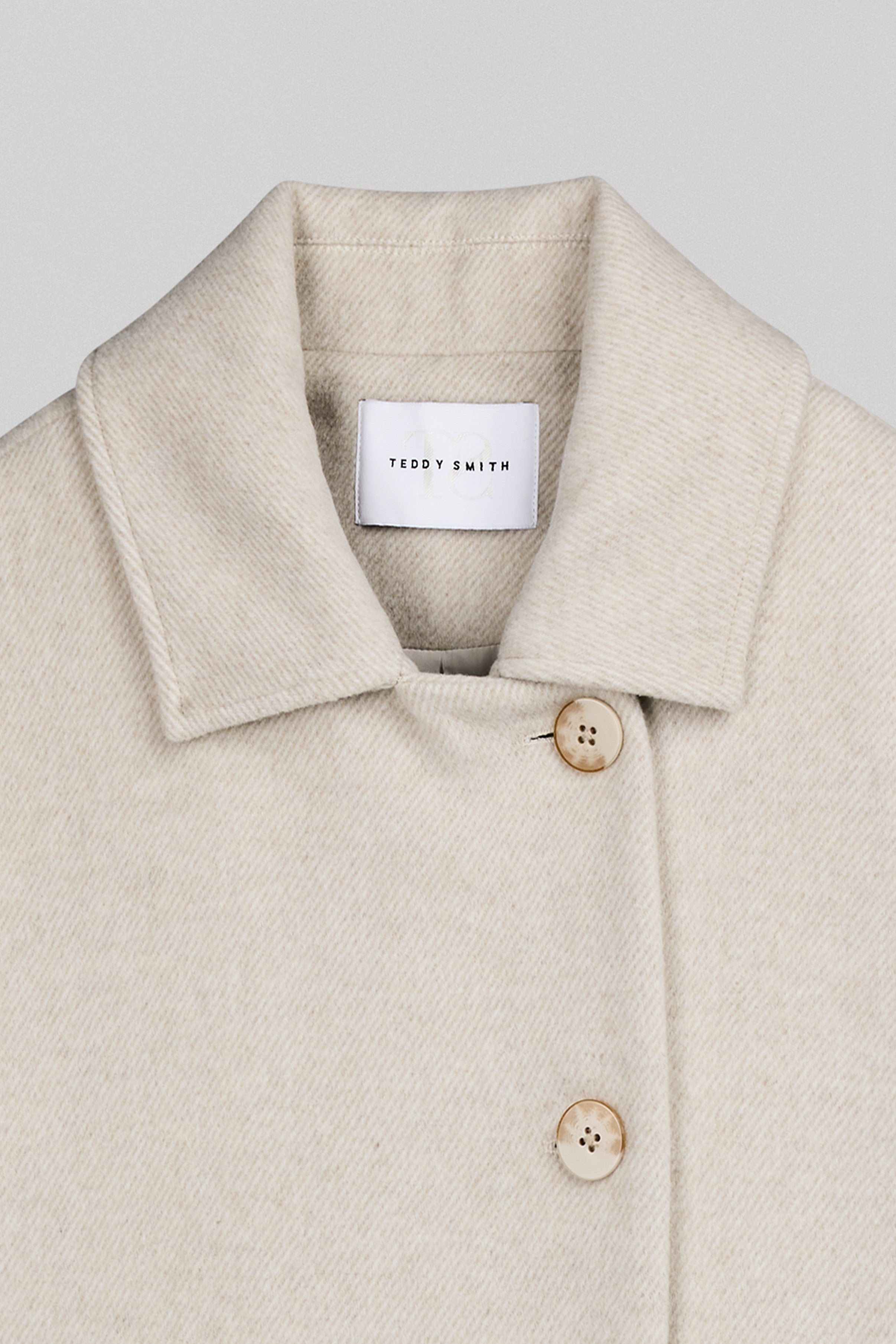 Teddy Smith M-Maury manteau oversize femme beige lainage