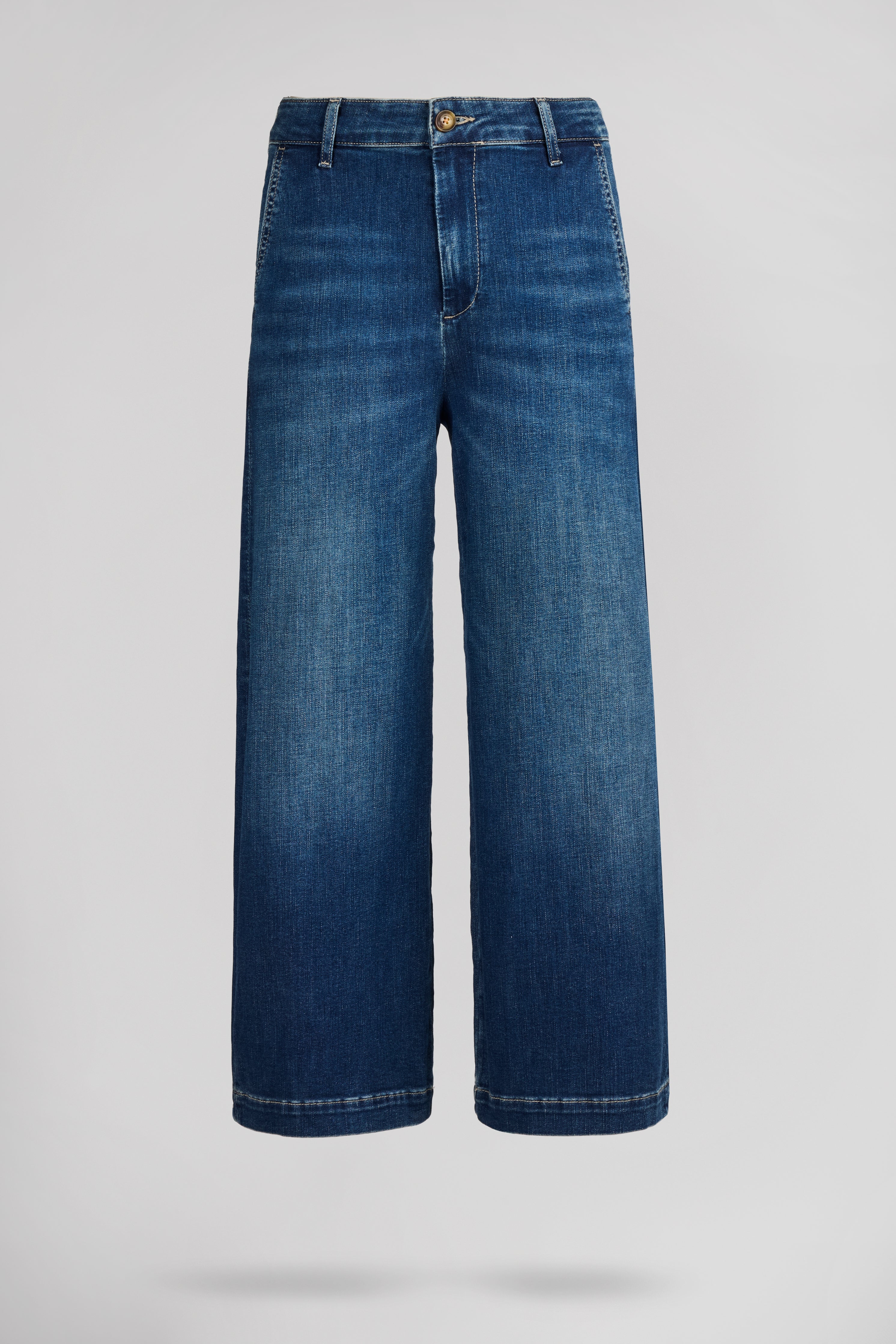 Teddy Smith P-Louisa jean large cropped femme bleu encre stretch