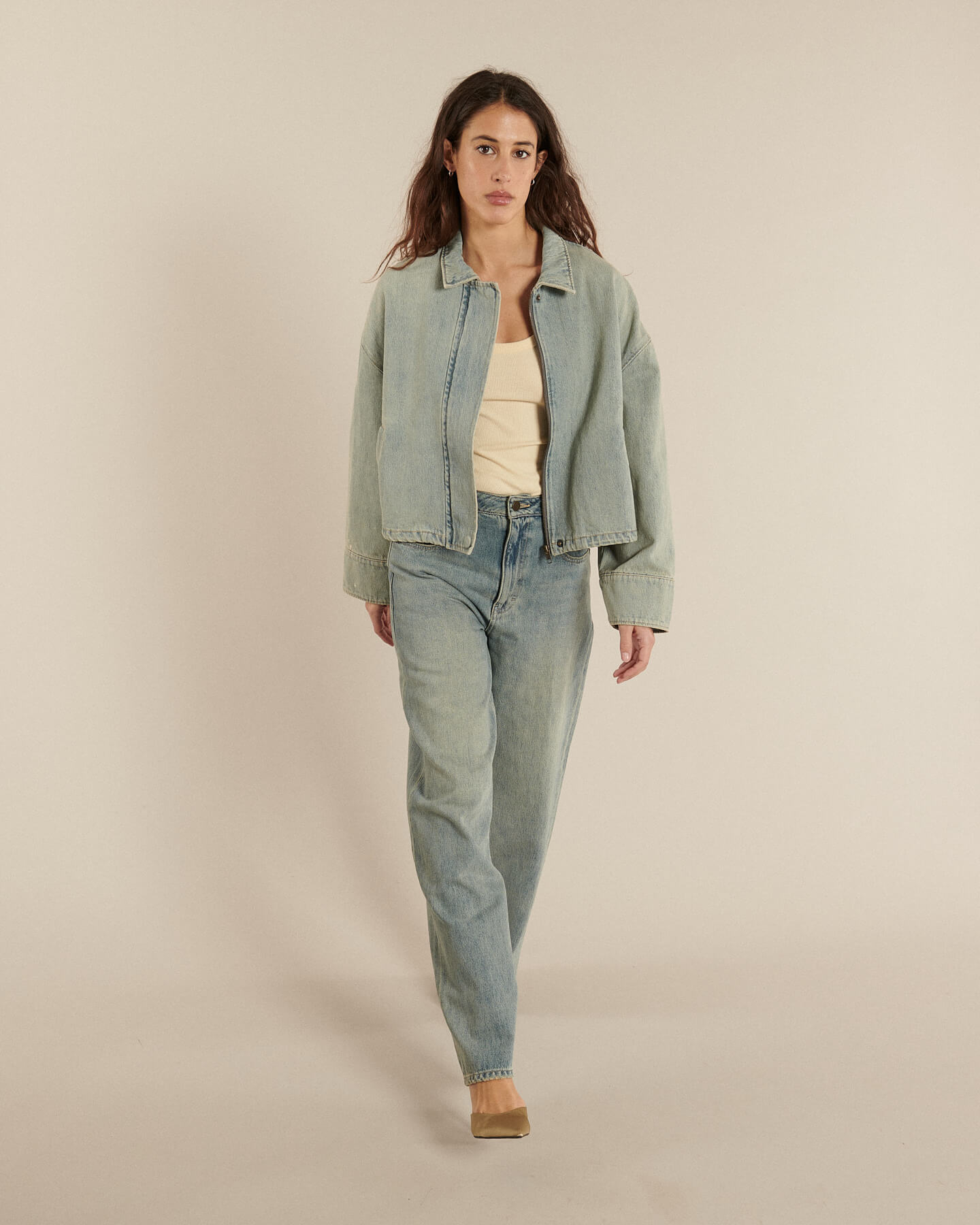 Labdip Baker GB 20 veste jean Dirty Blue droite