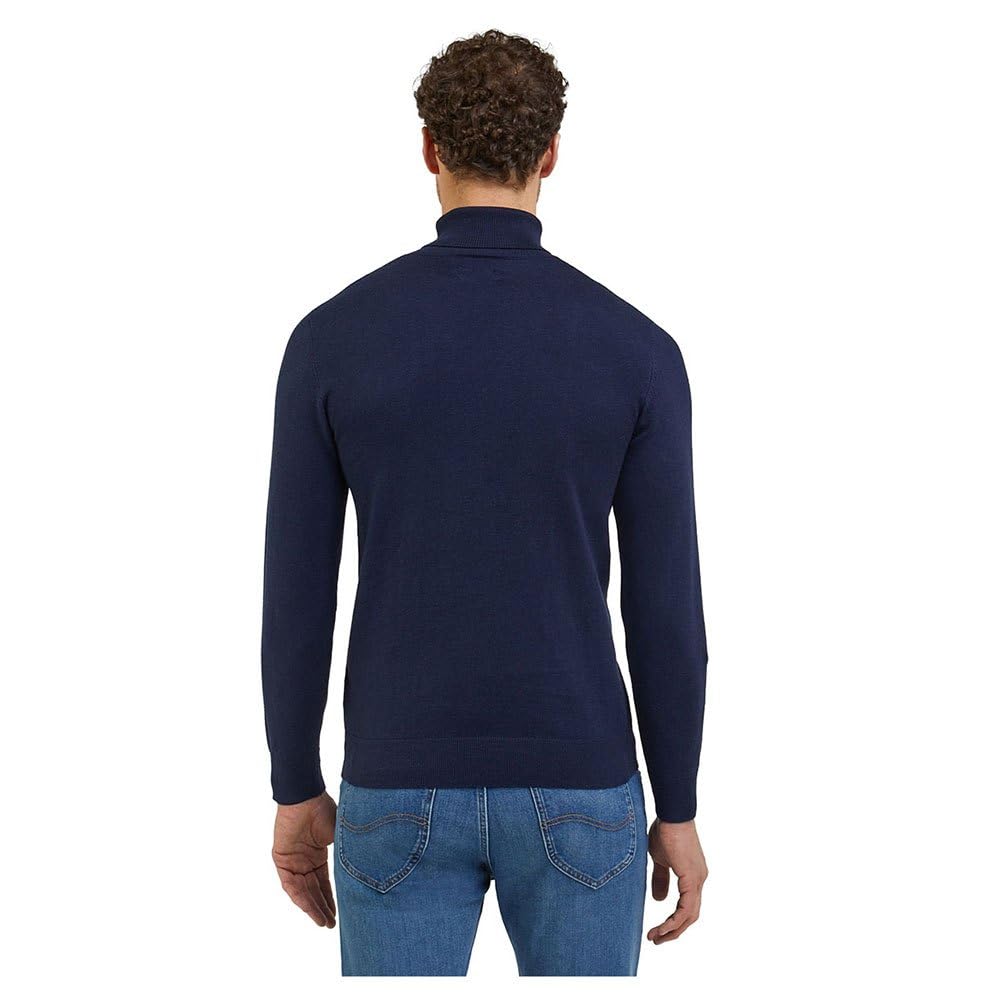 Lee High Neck Knit Pull Homme Sky Captain col montant
