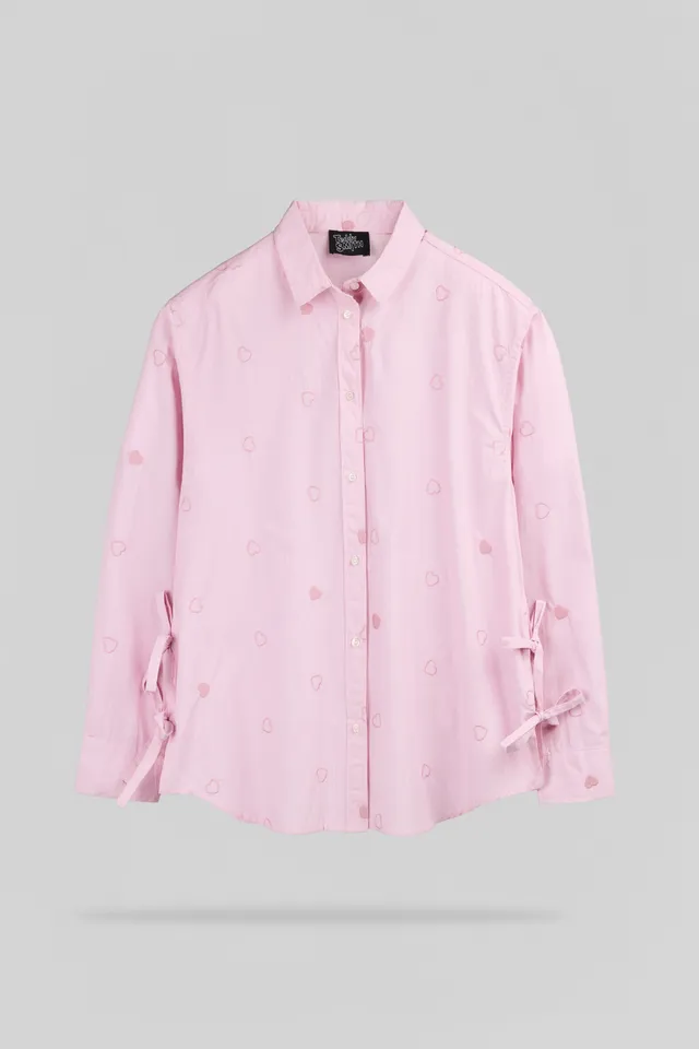 Teddy Smith C-Lanya ML chemise coton rose femme