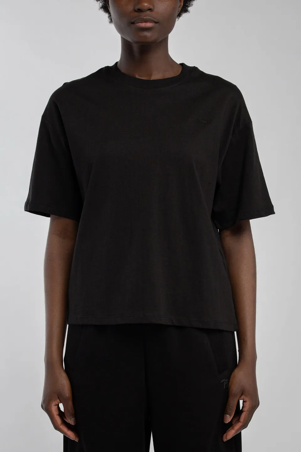 Teddy Smith T-Carla MC T-shirt court femme noir coton