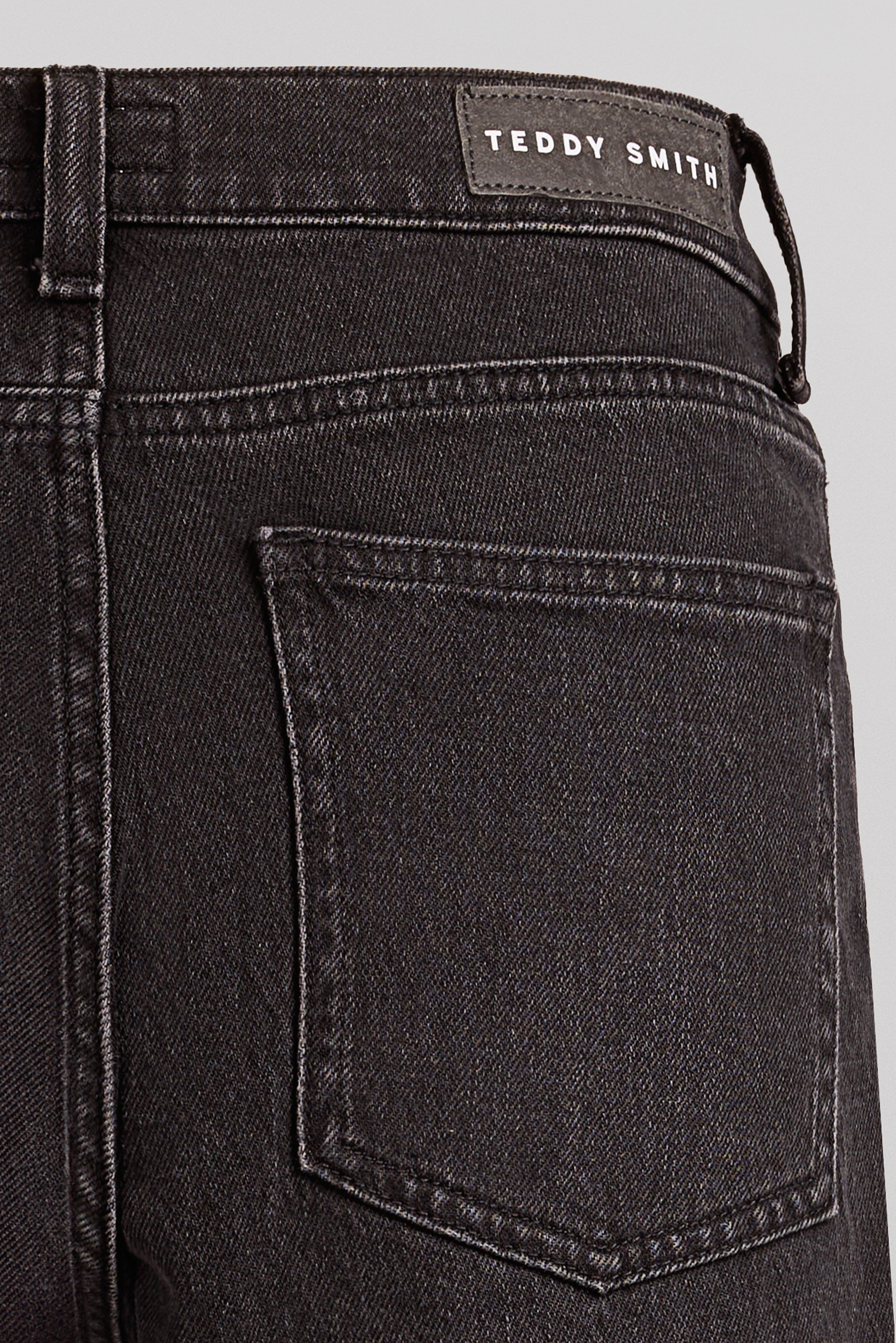 Teddy Smith P-Ginger Straight Jean droit black used taille haute