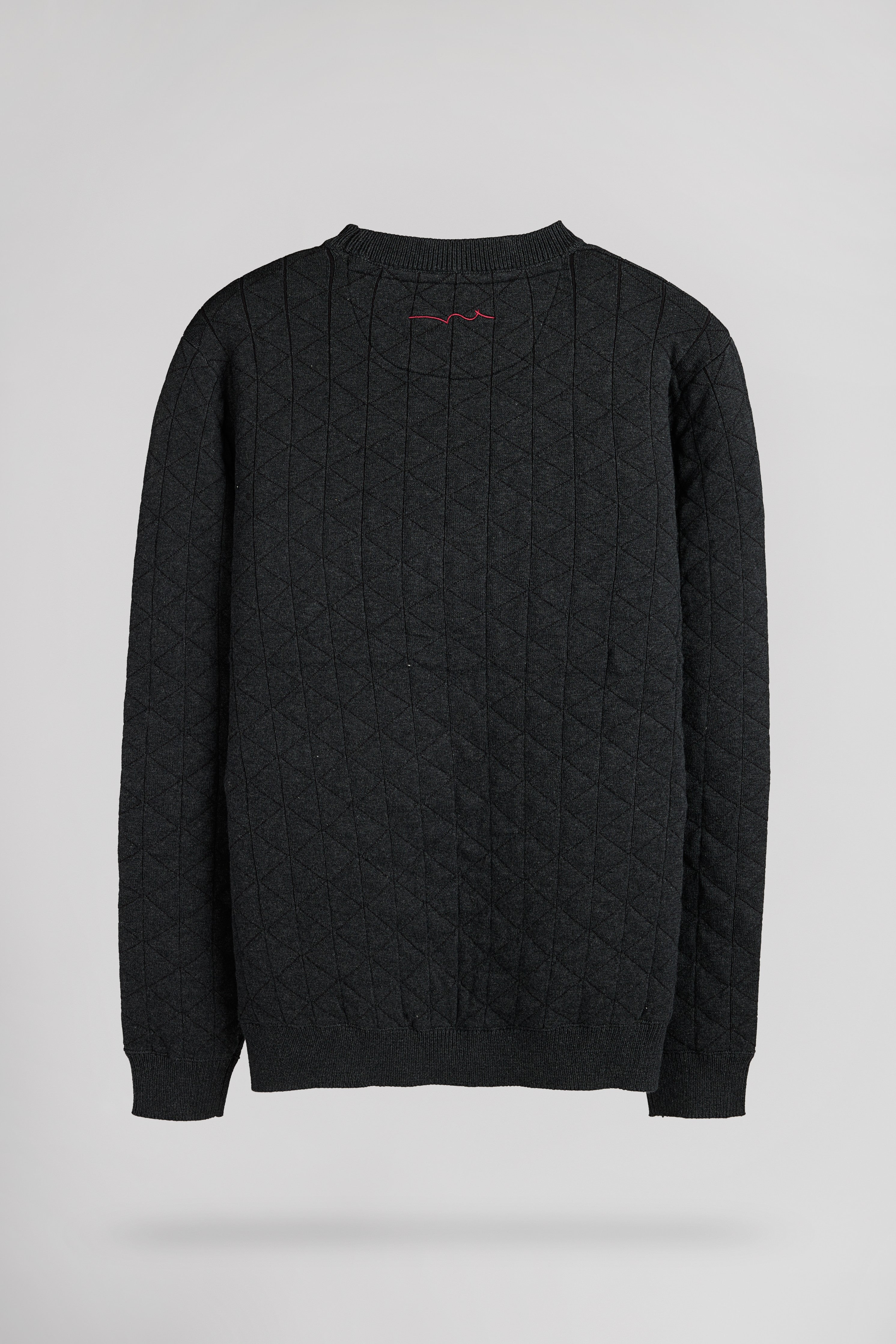 Teddy Smith P-Marlow pull jacquard gris col rond