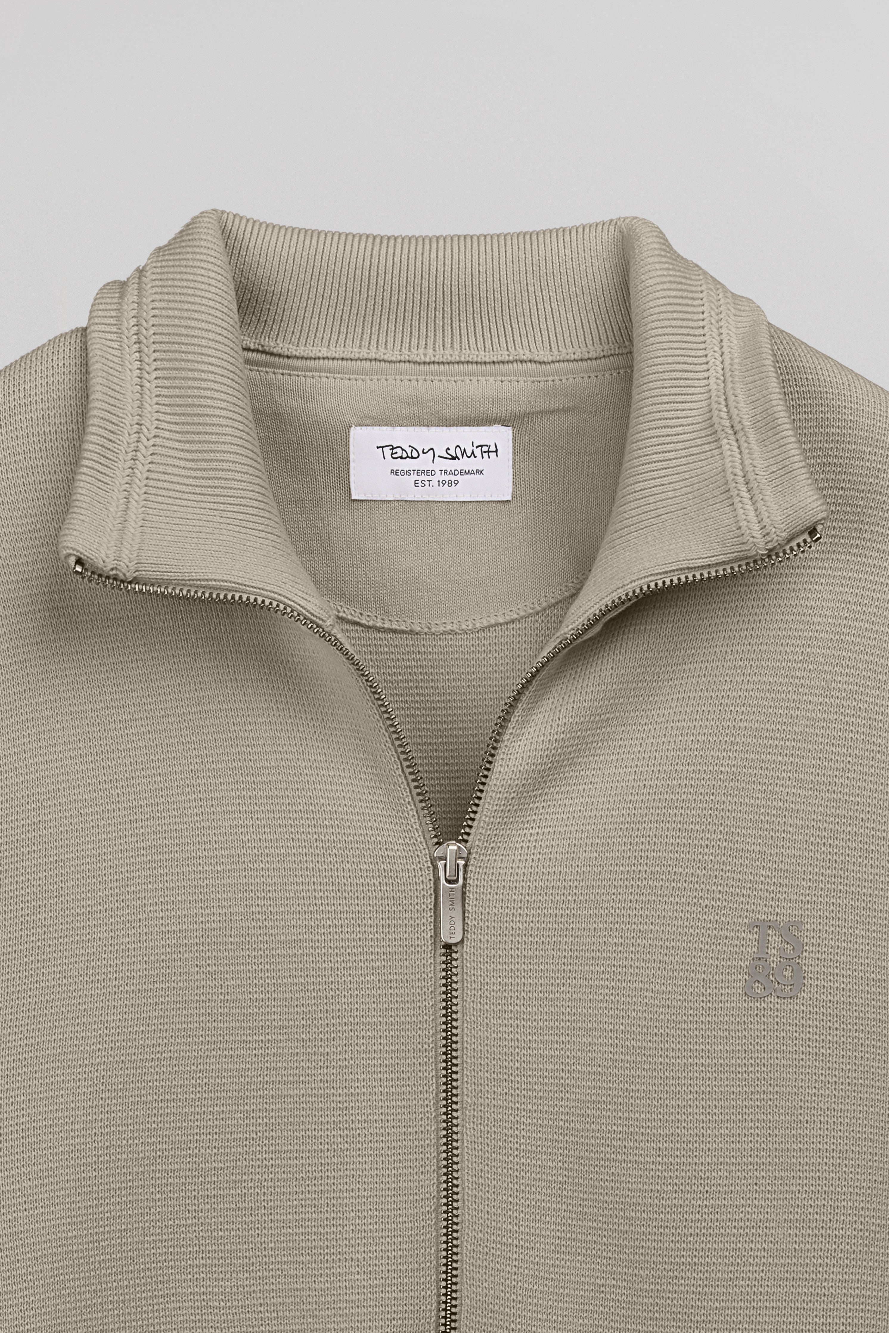Teddy Smith G-Ettore 2 gilet zippé beige coton