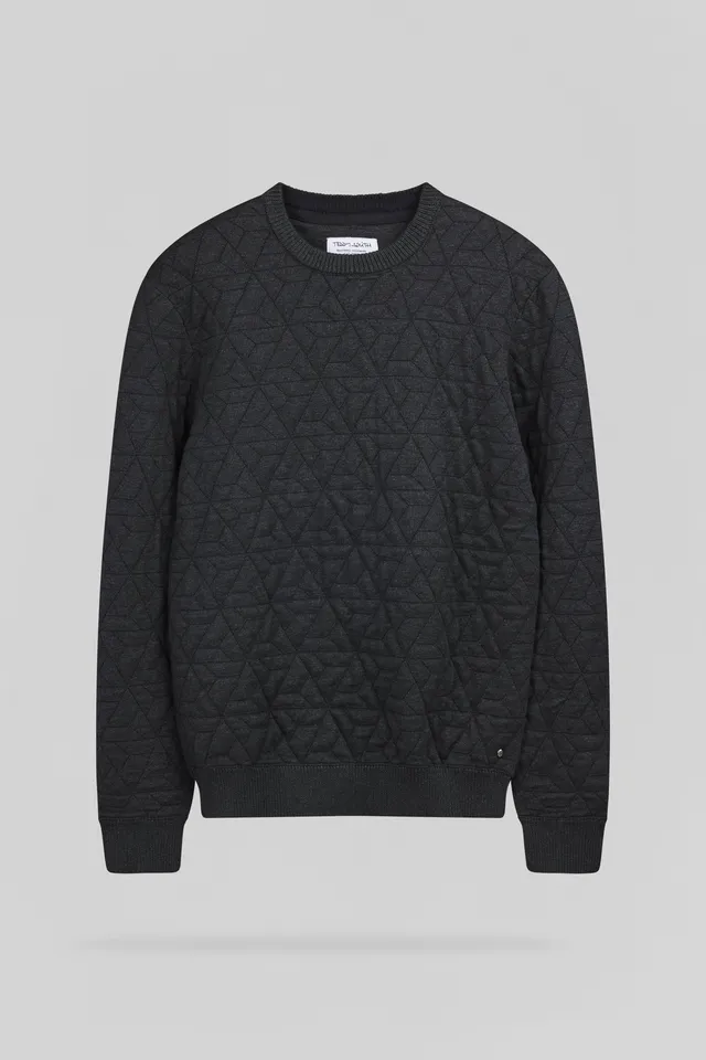 Teddy Smith P-Marvin pull jacquard noir mélangé