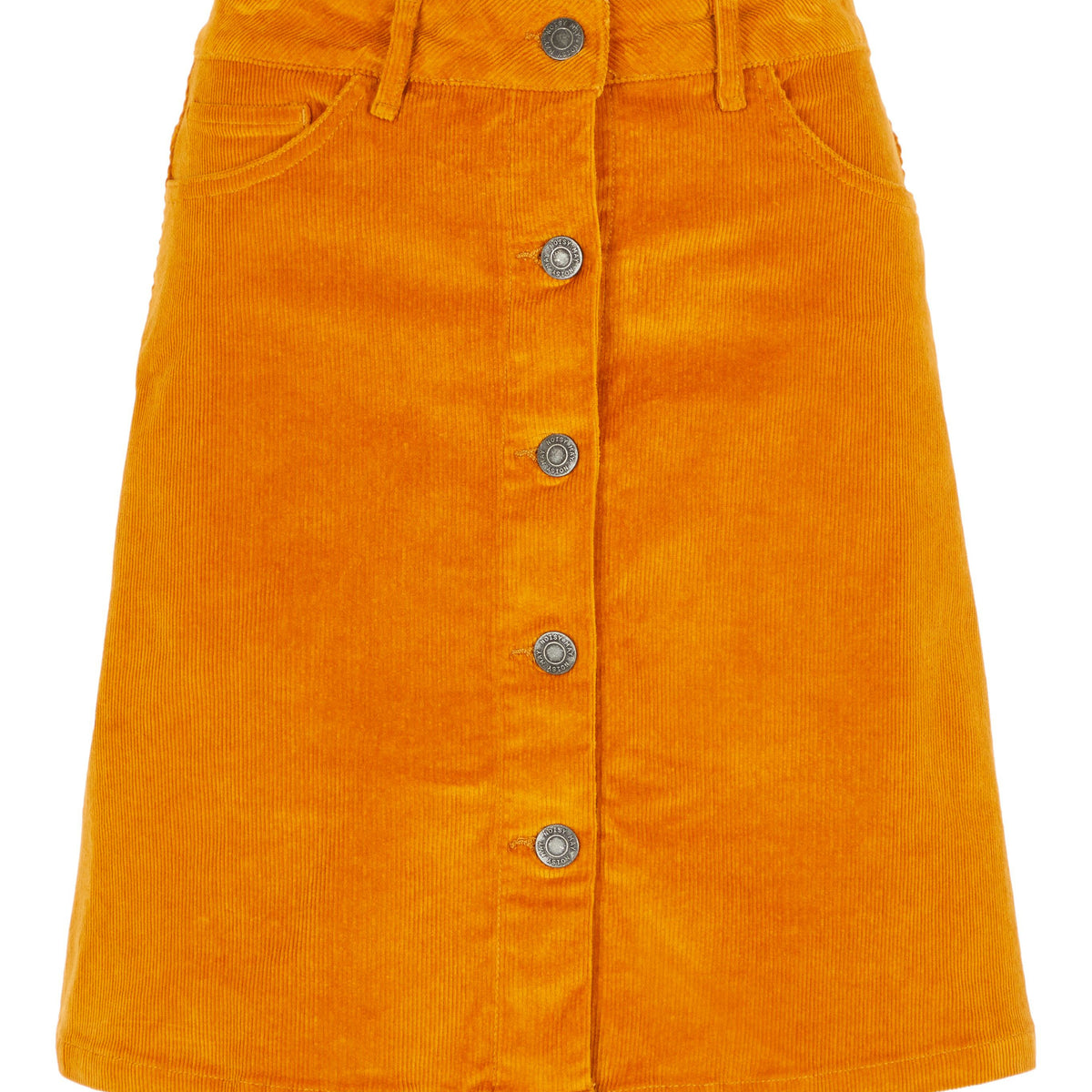 Noisy May jupe velours boutonnée trapèze coton