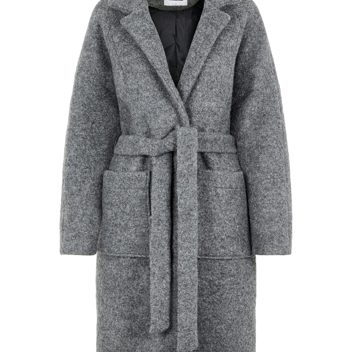 Noisy May manteau long laine ceinture coupe ample