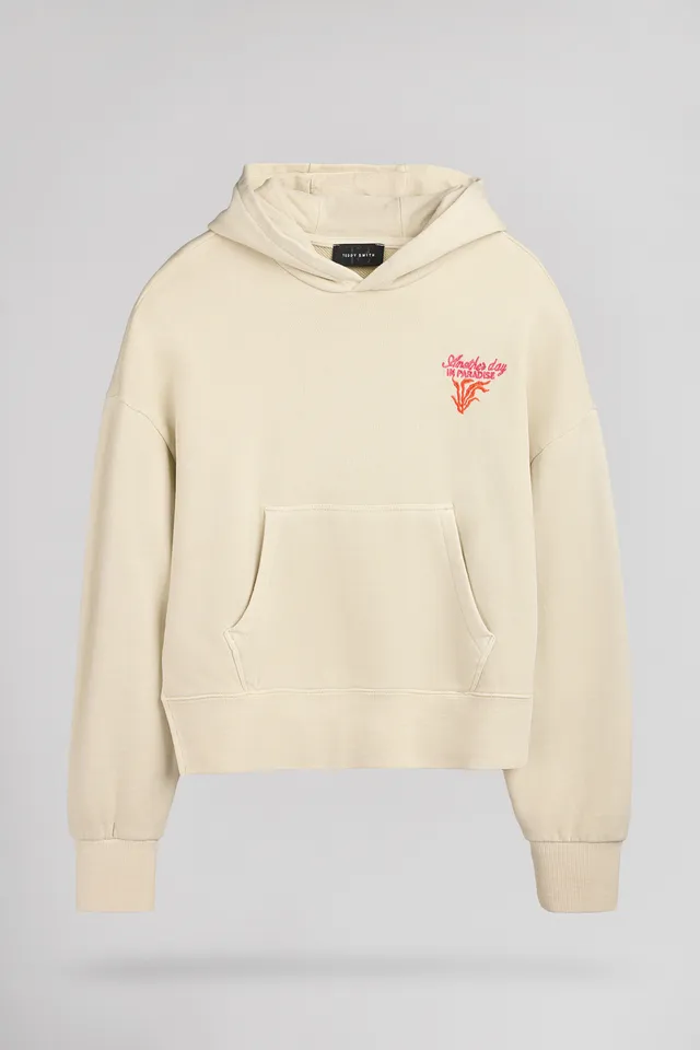 TEDDY SMITH S-WALLOU JR sweat grège fille capuche