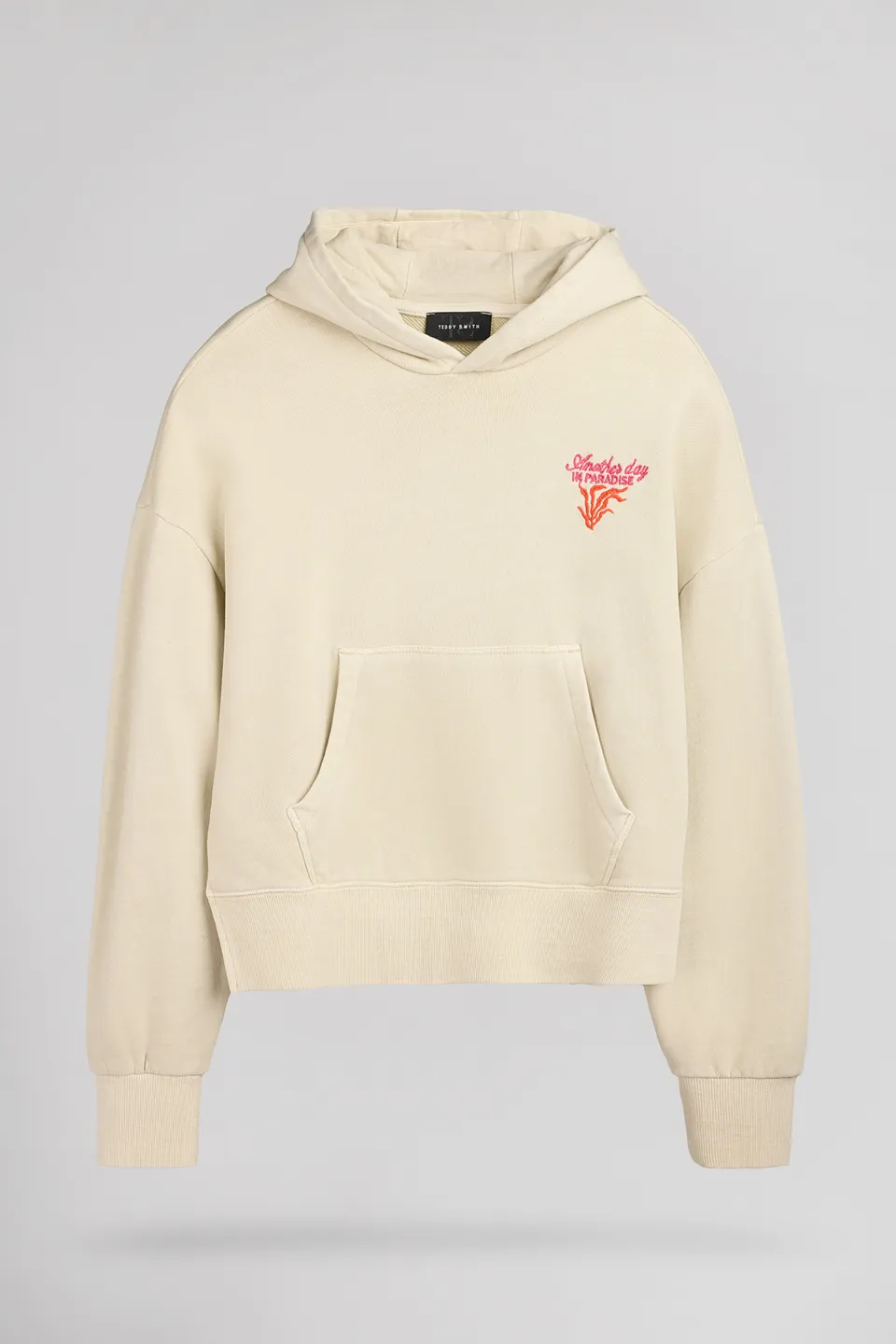 TEDDY SMITH S-WALLOU JR sweat grège fille capuche