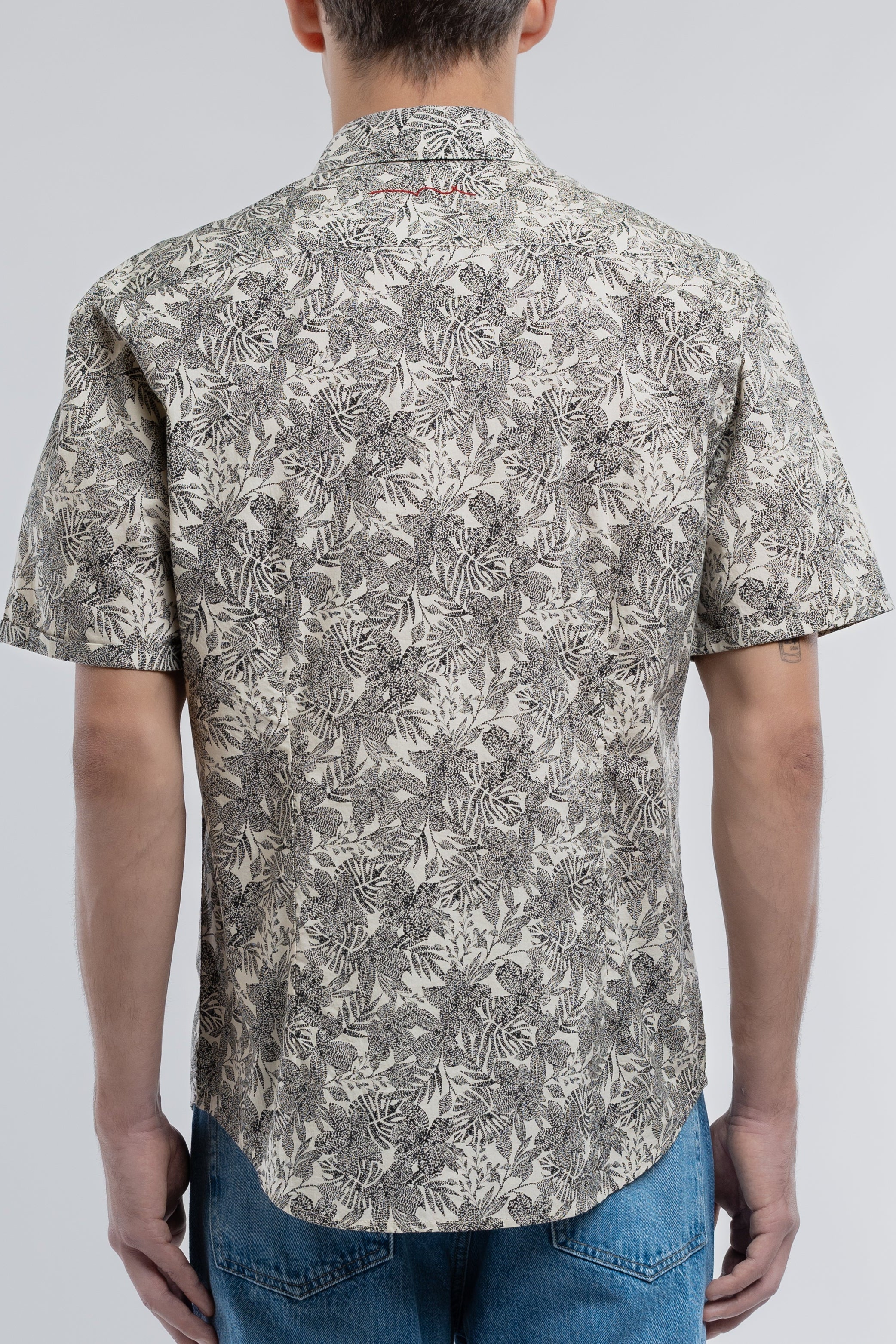 Teddy Smith Cut 2 MC chemise slim soft grège homme