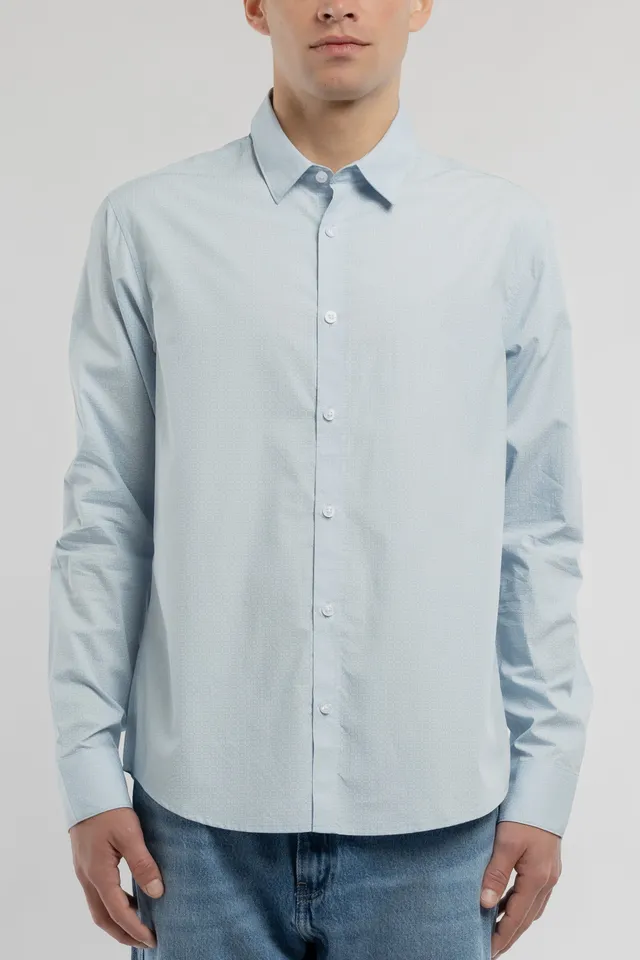 Teddy Smith Carton chemise homme bleu pastel fleurie
