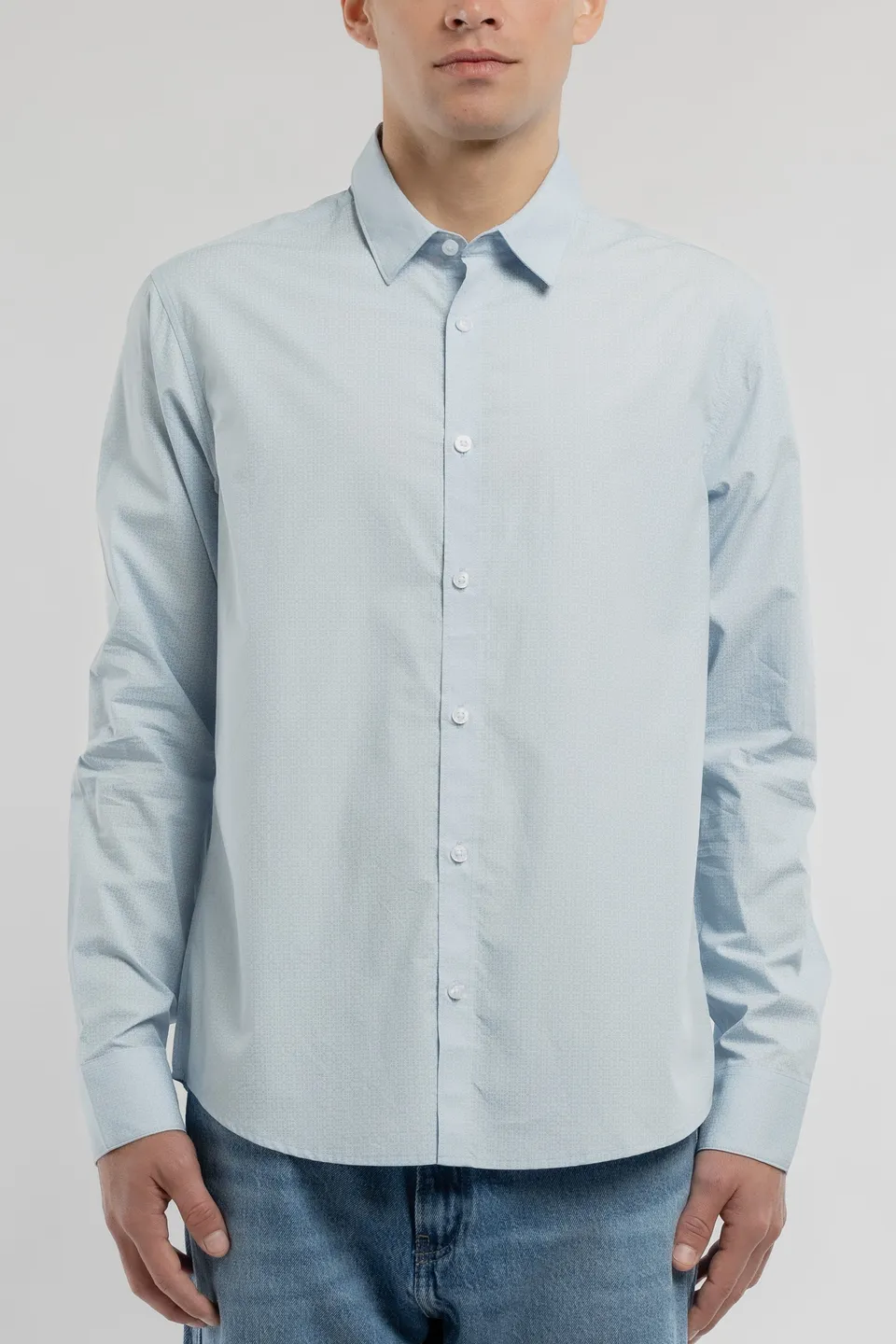 Teddy Smith Carton chemise homme bleu pastel fleurie