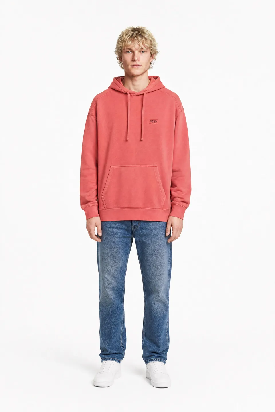 TEDDY SMITH S-NATEO HOODY hoodie homme rouge coquelicot loose