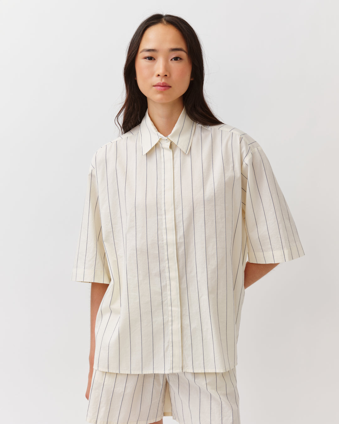 Diega Cabessa chemise droite écru bleu