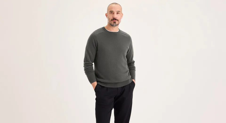 Dockers Crafted Cashmere pull vert cachemire regular