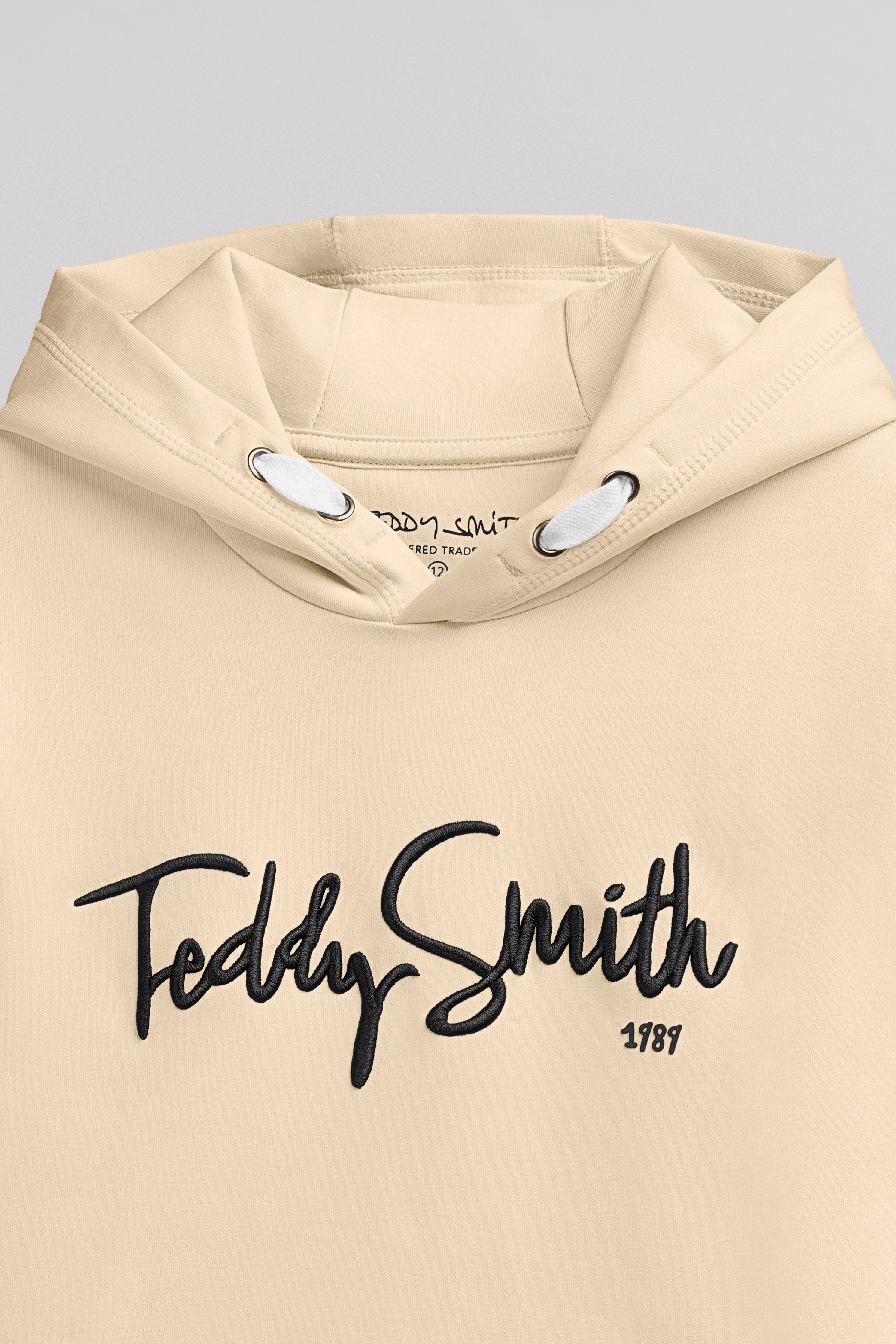 Teddy Smith S-Evry Hoody JR sweat beige clair coton