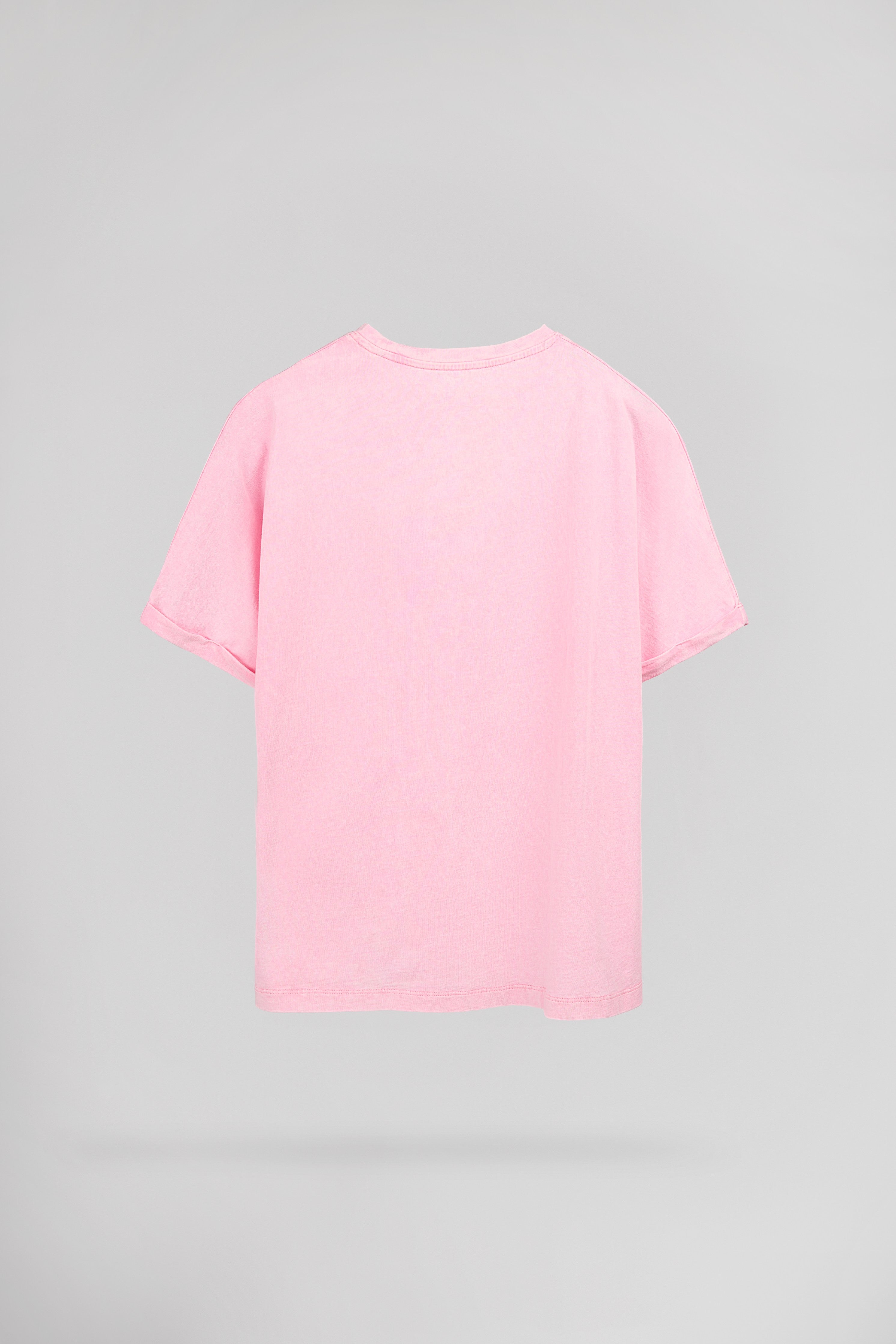 Teddy Smith T-Glitter MC t-shirt oversize rose bonbon
