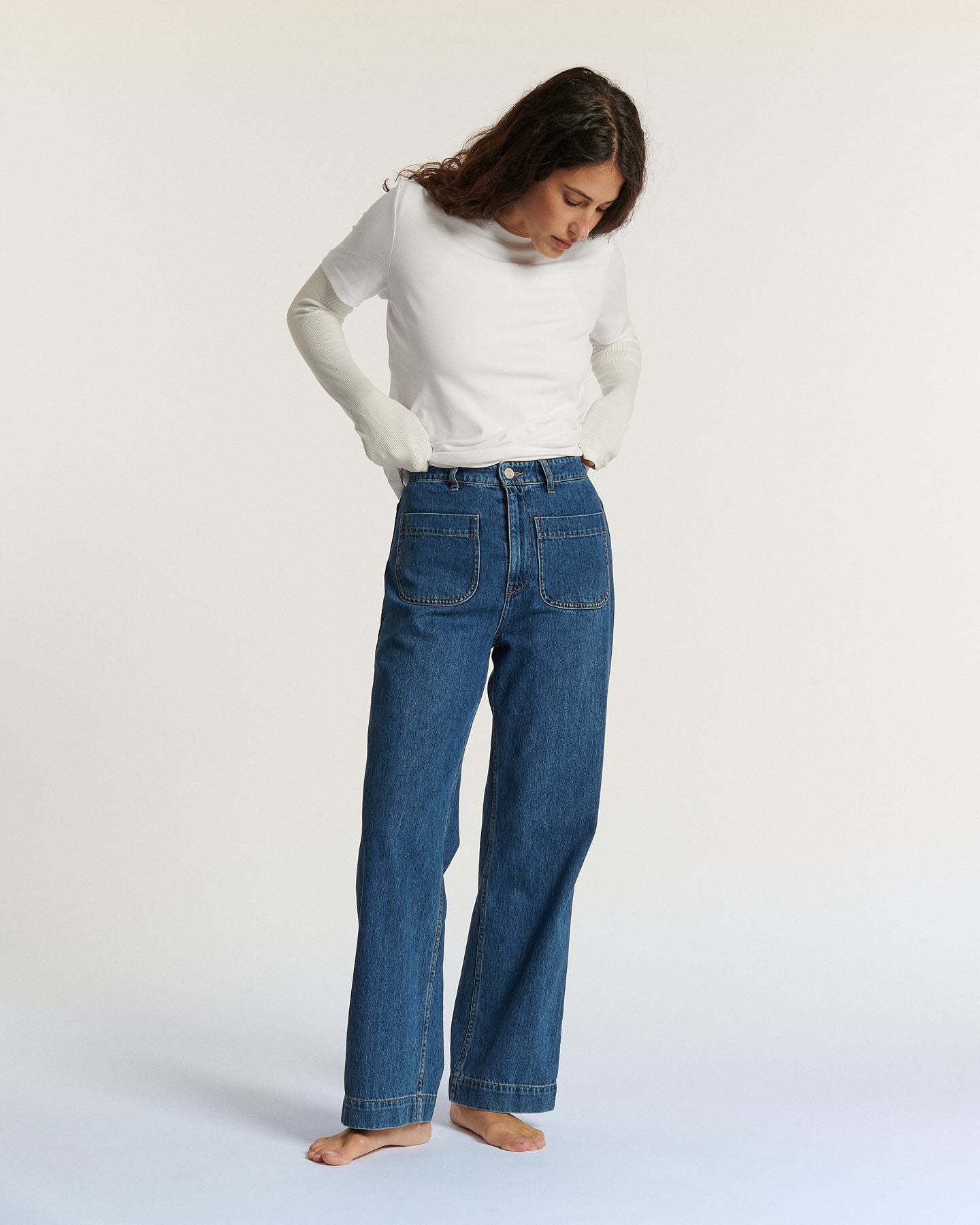 Labdip Samuel IN 31 jean taille haute mid blue