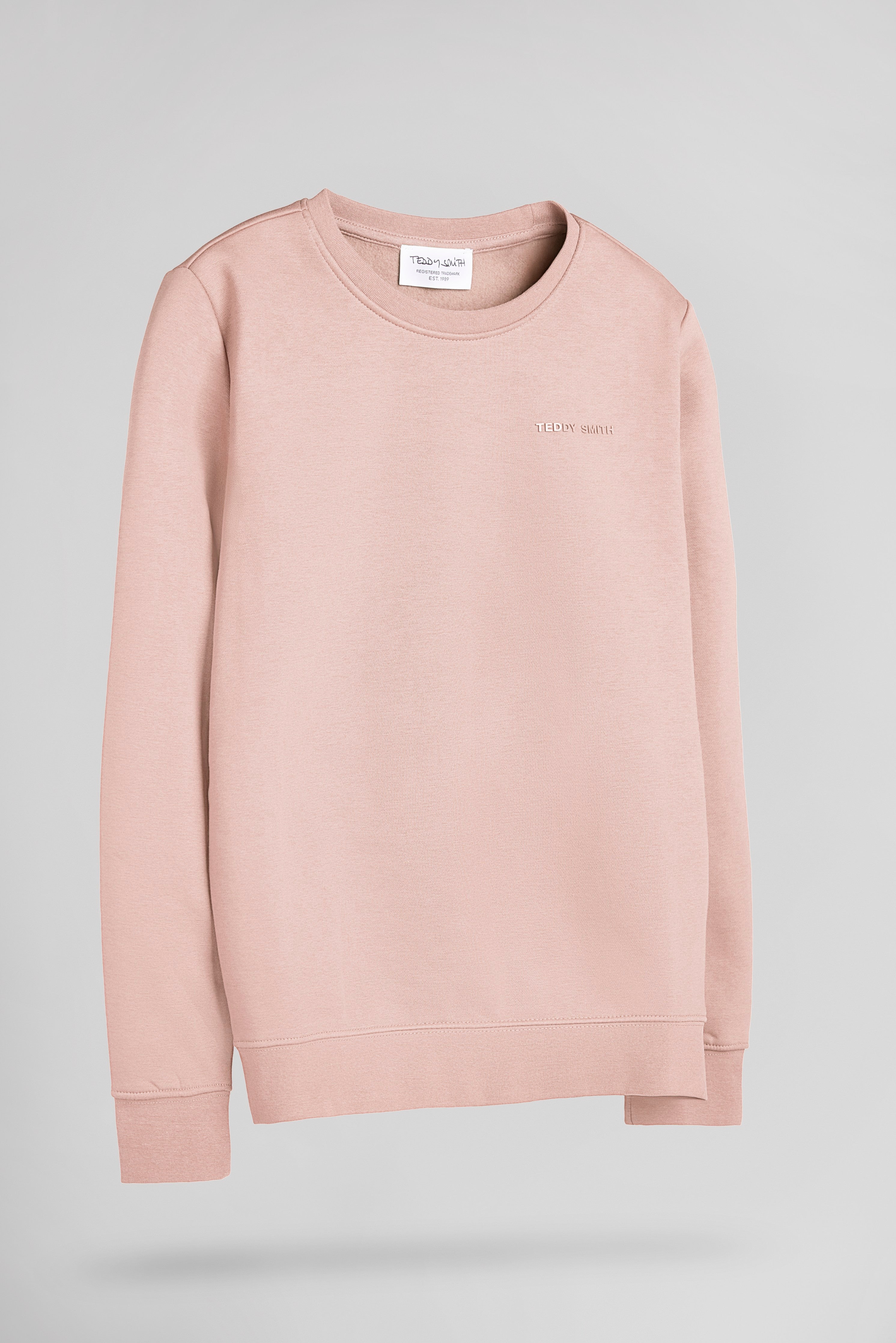Teddy Smith S-Nark RC JR sweat rose pastel col rond