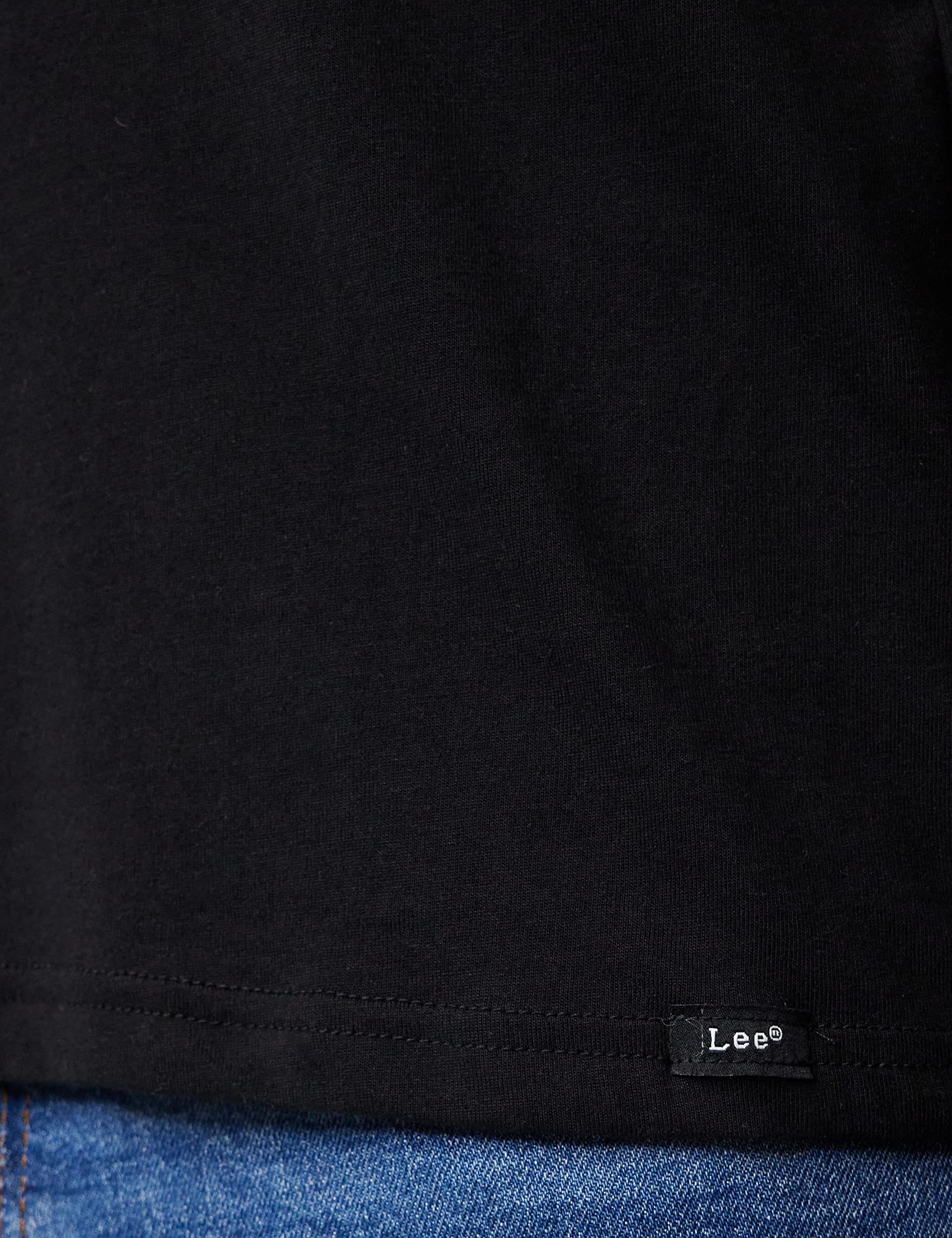 Lee Twin Pack T-shirt col V slim noir/blanc lot de 2 taille M