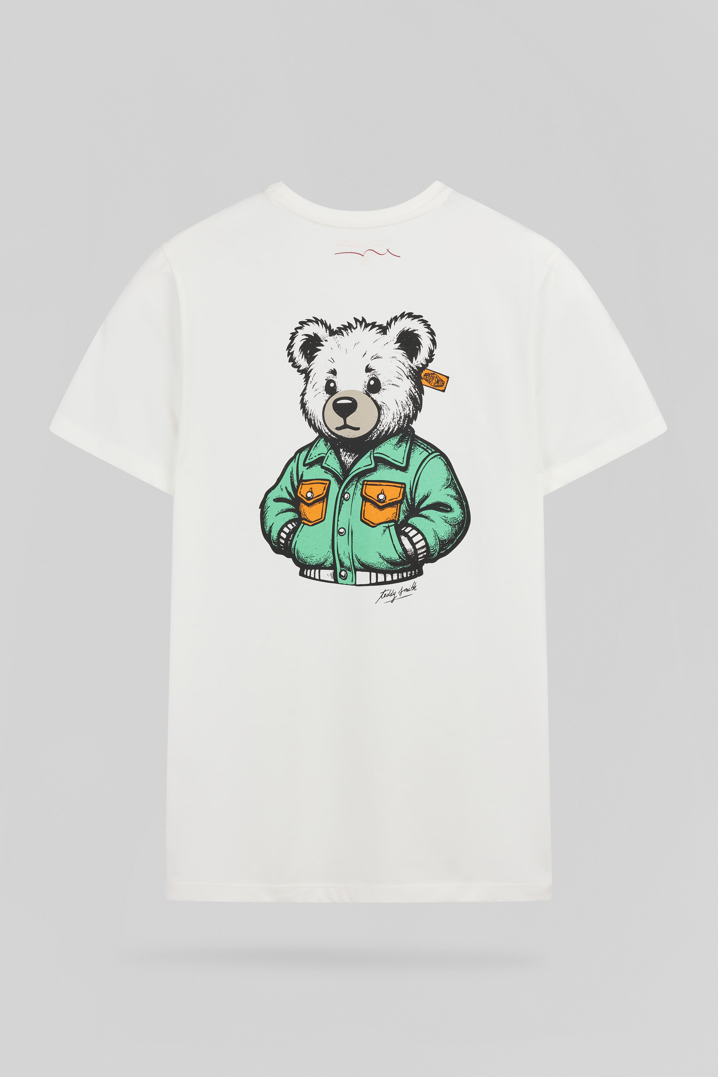 TEDDY SMITH T-BEAR MC t-shirt blanc cassé coton