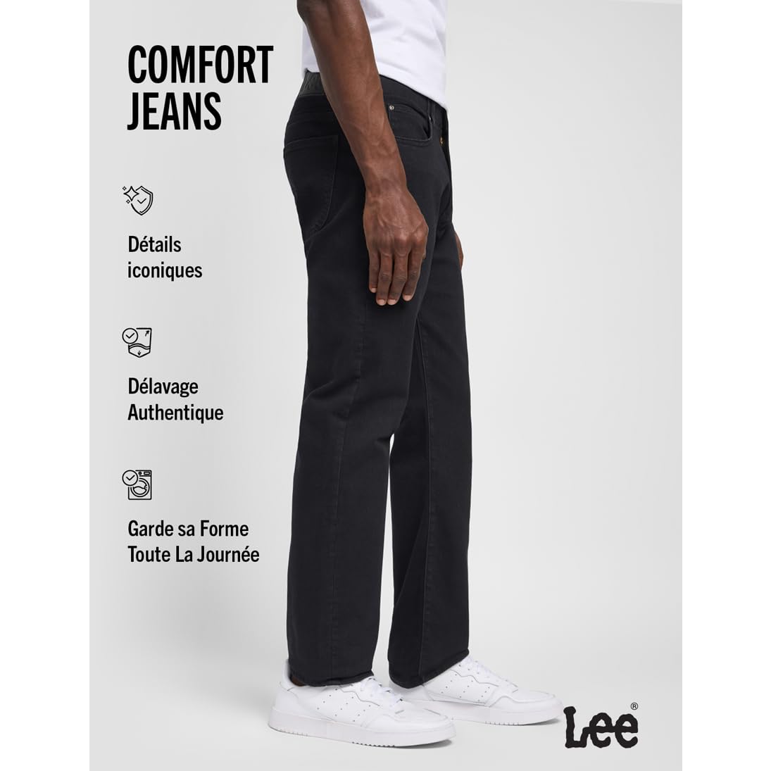 Lee Extreme Motion jean slim homme noir stretch