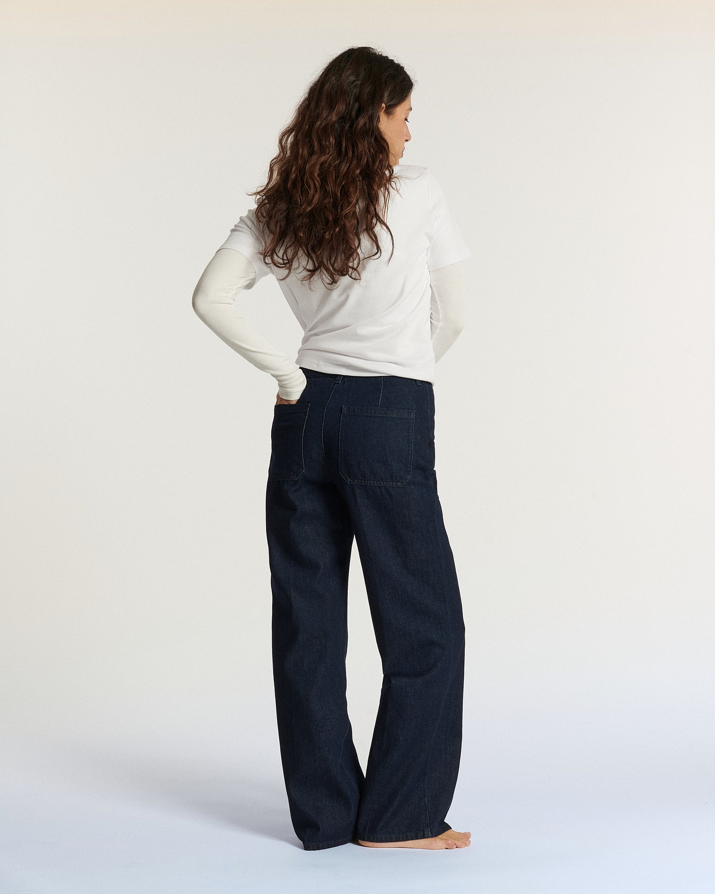 Labdip Swann Brut jean large taille haute brut