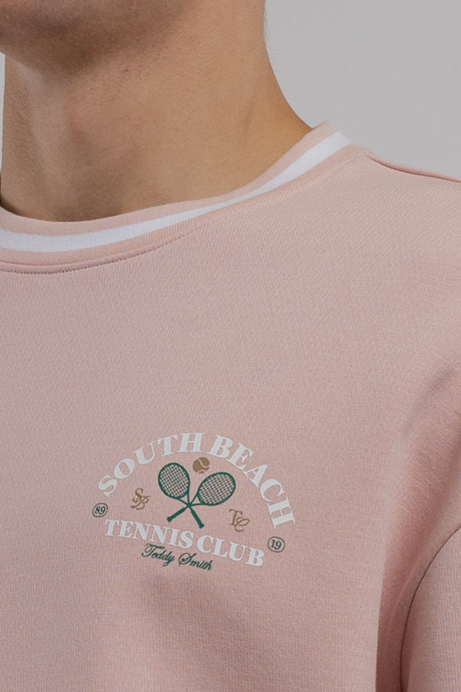 Teddy Smith S-House RC sweat rose pastel coton