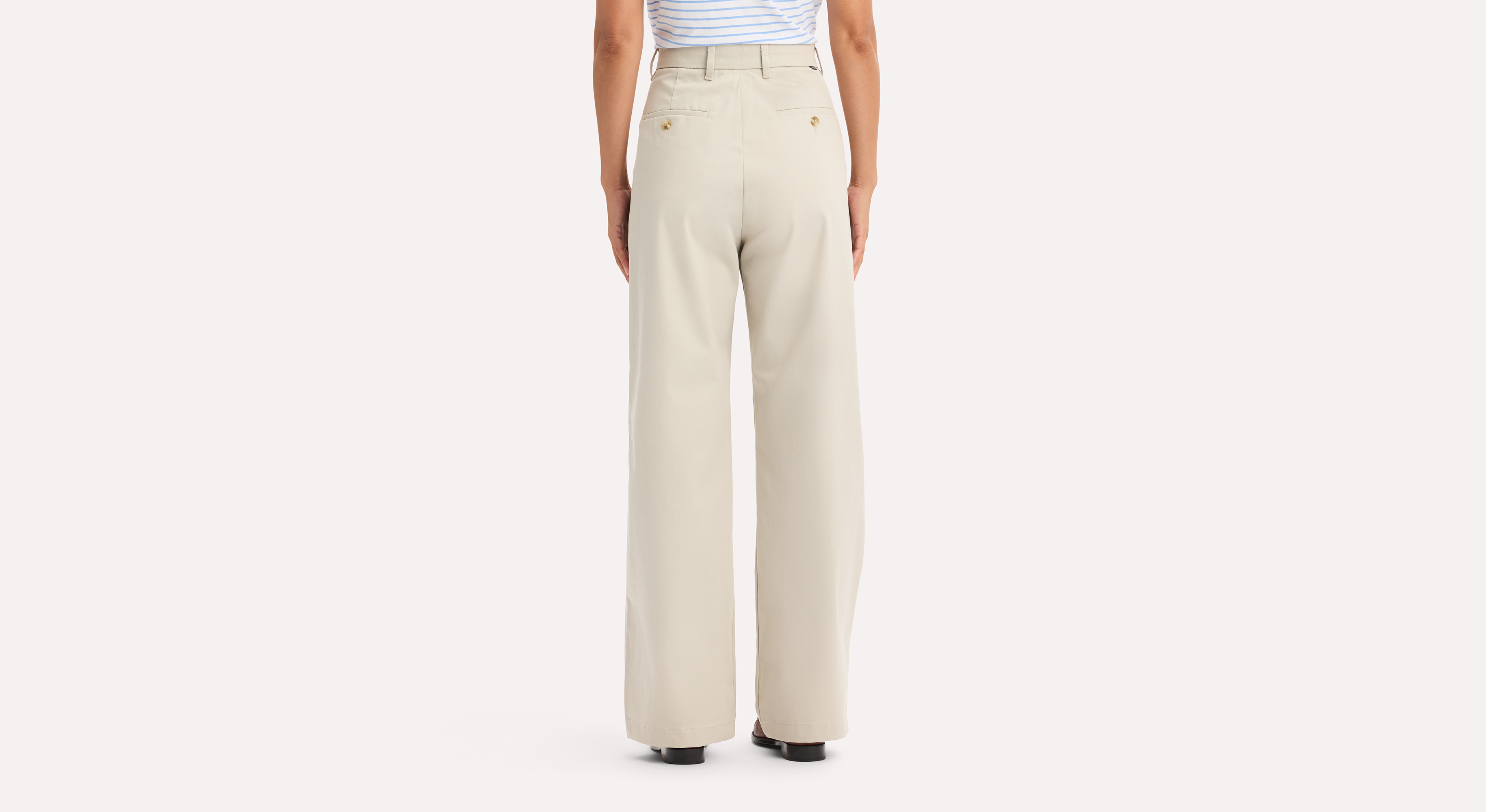 Dockers Signature Iron Free khaki large gris femme taille haute