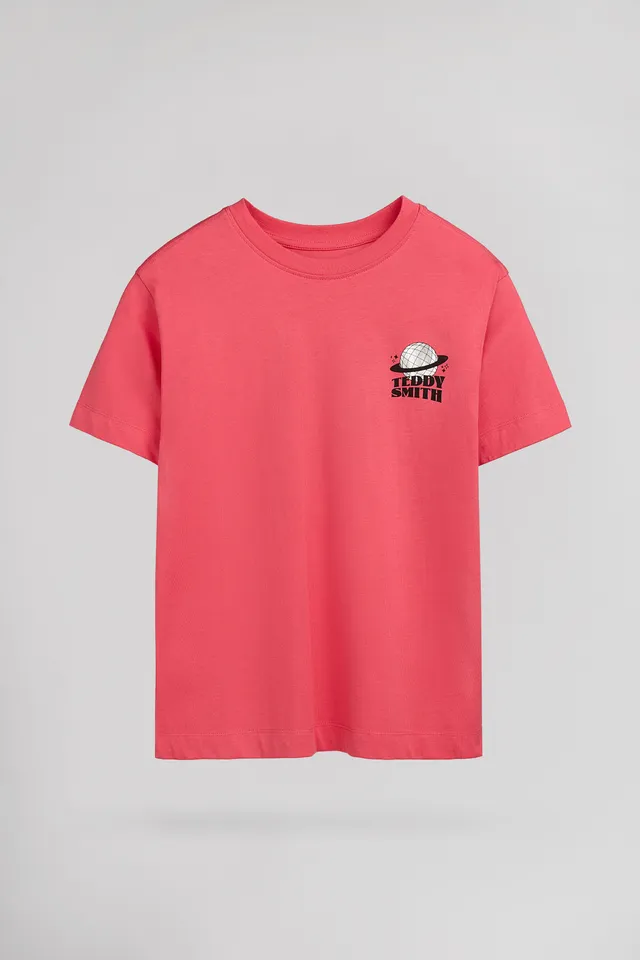 Teddy Smith T-Flow MC JR T-shirt fille punchy pink coton