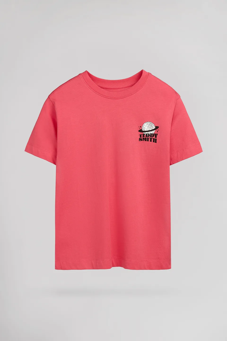 Teddy Smith T-Flow MC JR T-shirt fille punchy pink coton