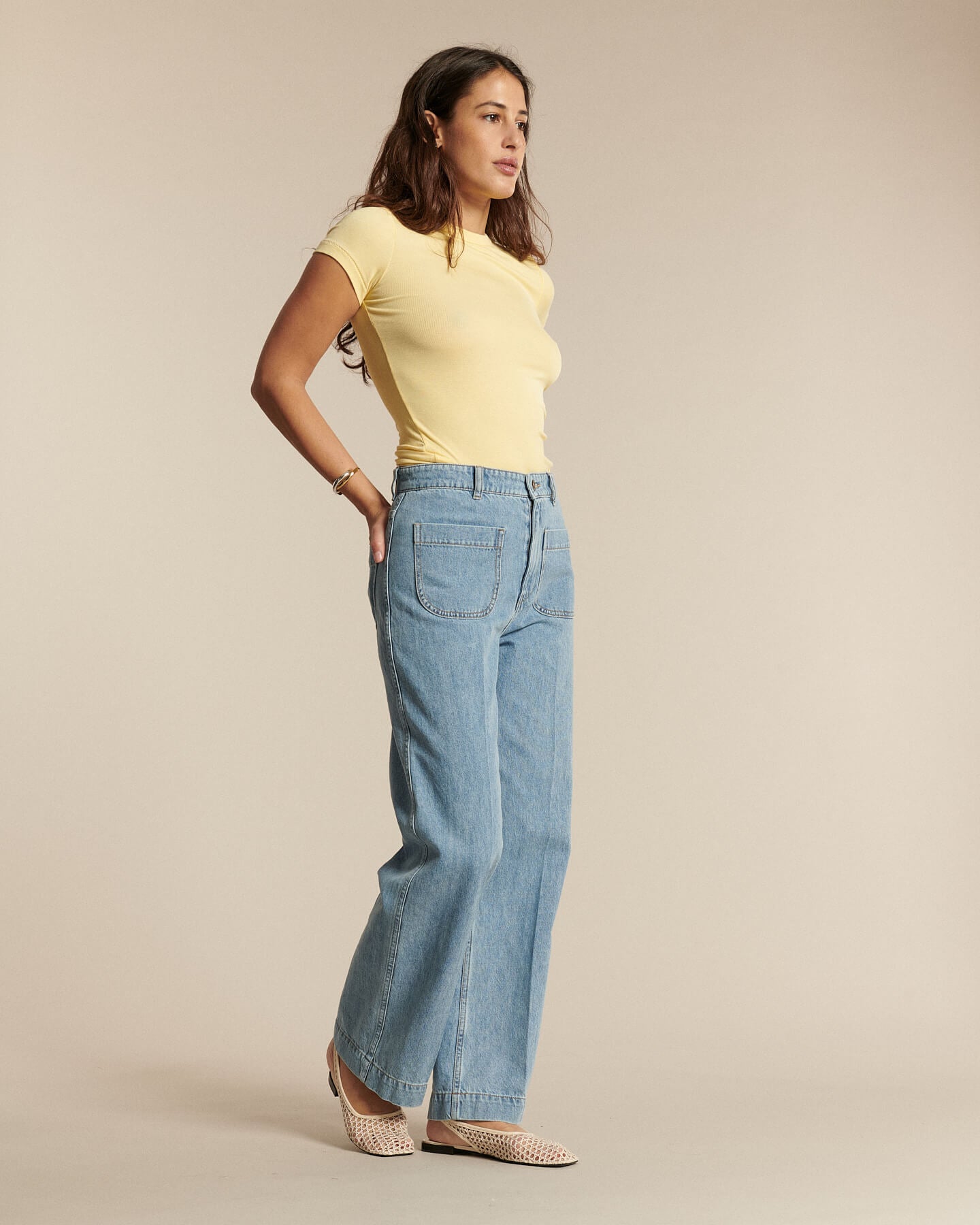Labdip Samuel IN 22 jean taille haute past blue
