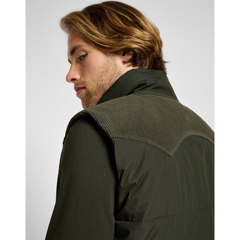 Lee Reversible Western Puffer veste homme Sable matelassée