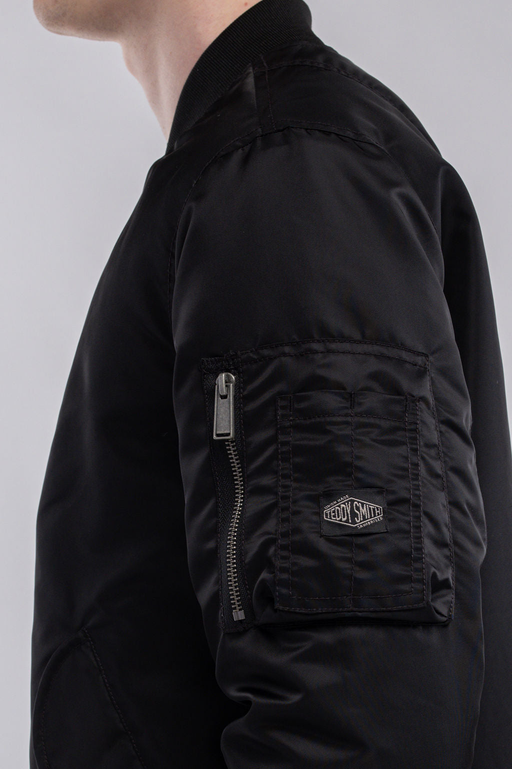 Teddy Smith B-MA1 blouson aviateur noir col bomber