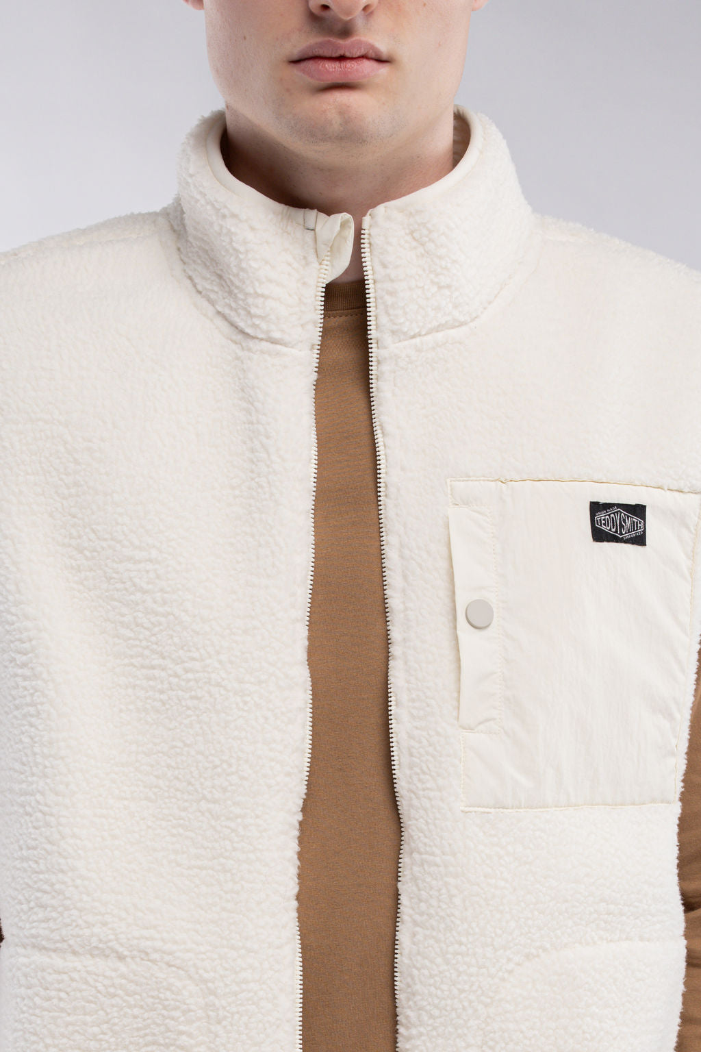 Teddy Smith B-Field veste sans manches ivoire