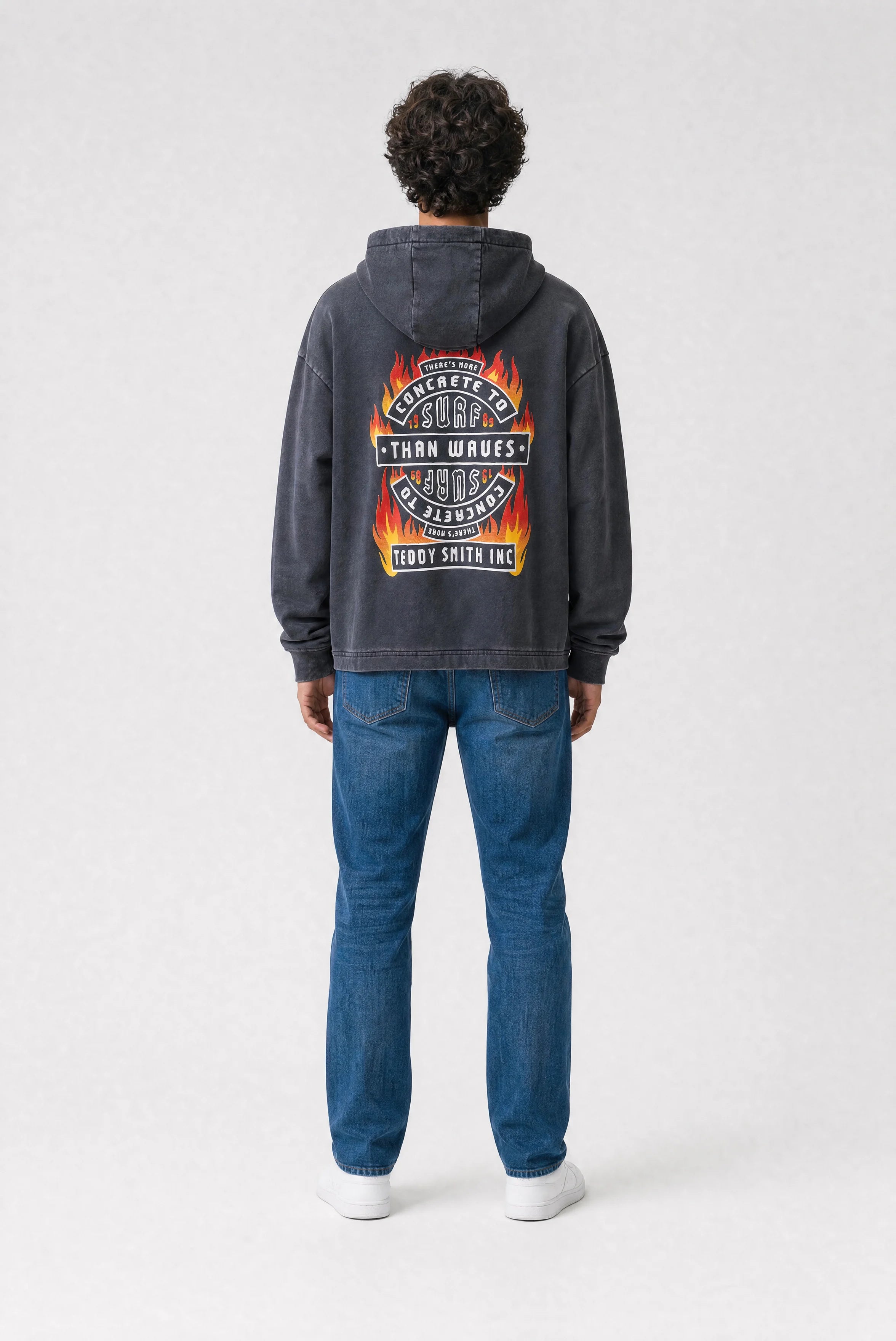 Teddy Smith S-Feu Hoody Jr sweat à capuche garçon noir imprimé