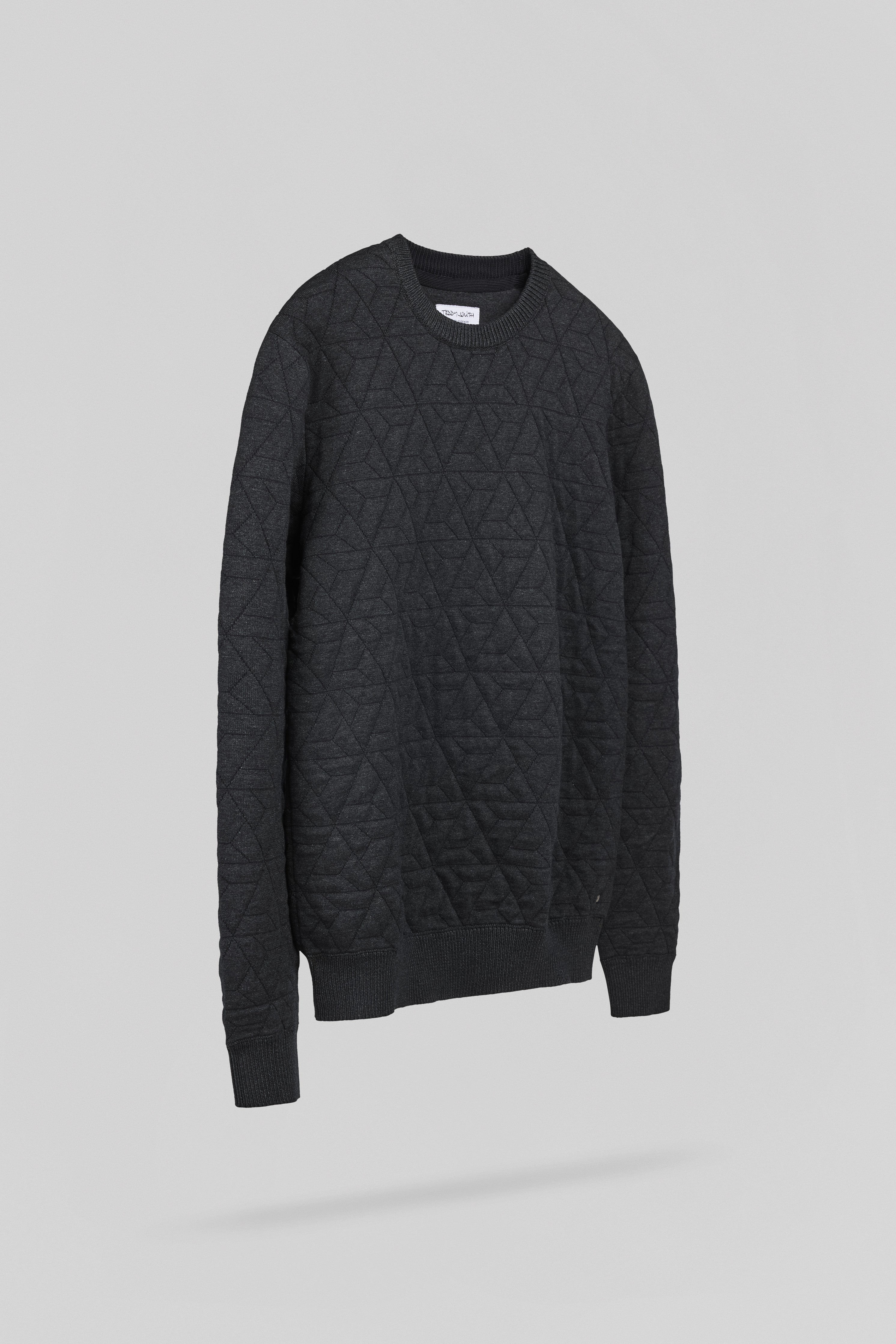 Teddy Smith P-Marvin pull jacquard noir mélangé