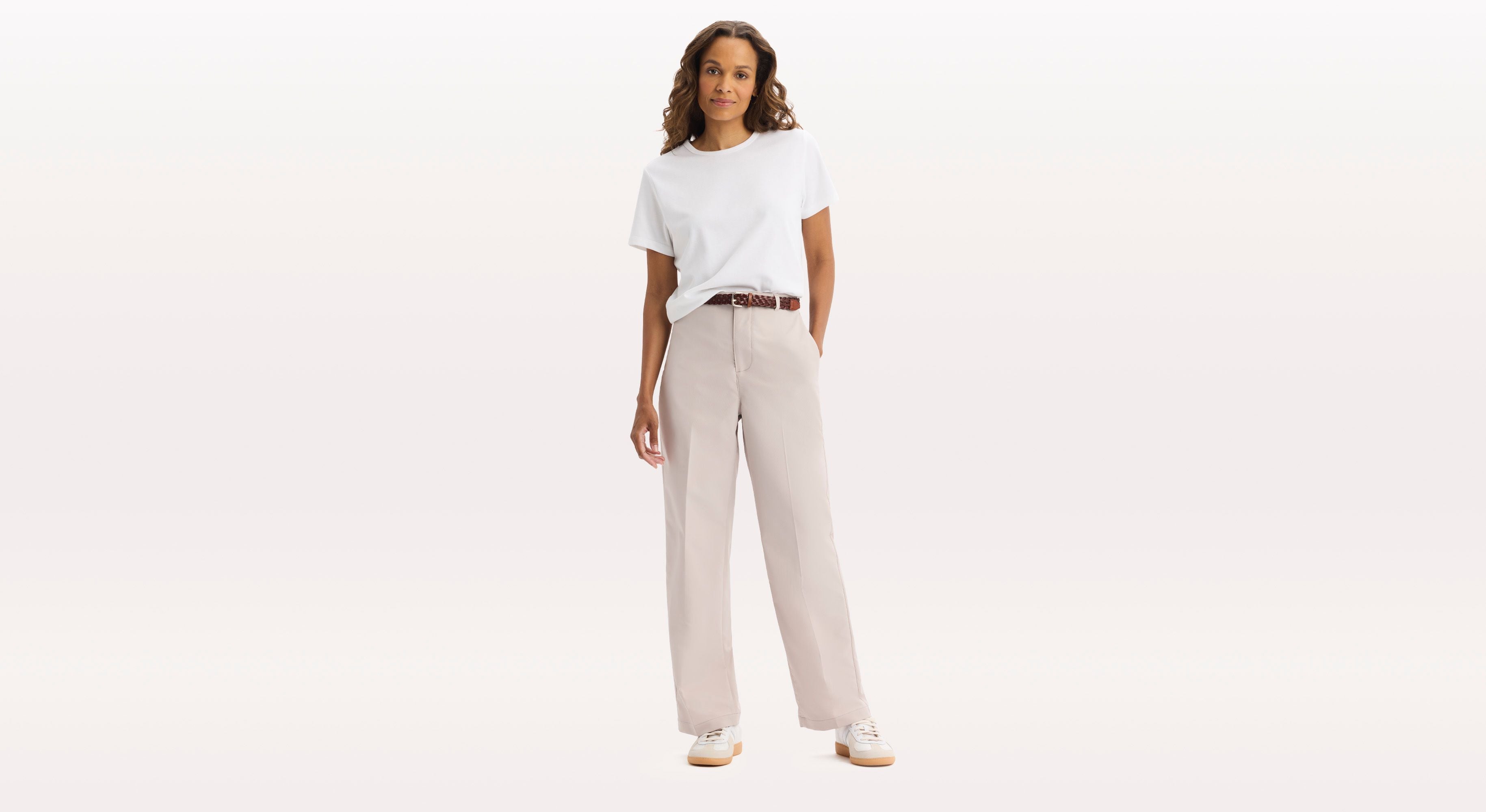 Dockers Go AceFlex pantalon femme rose taille haute